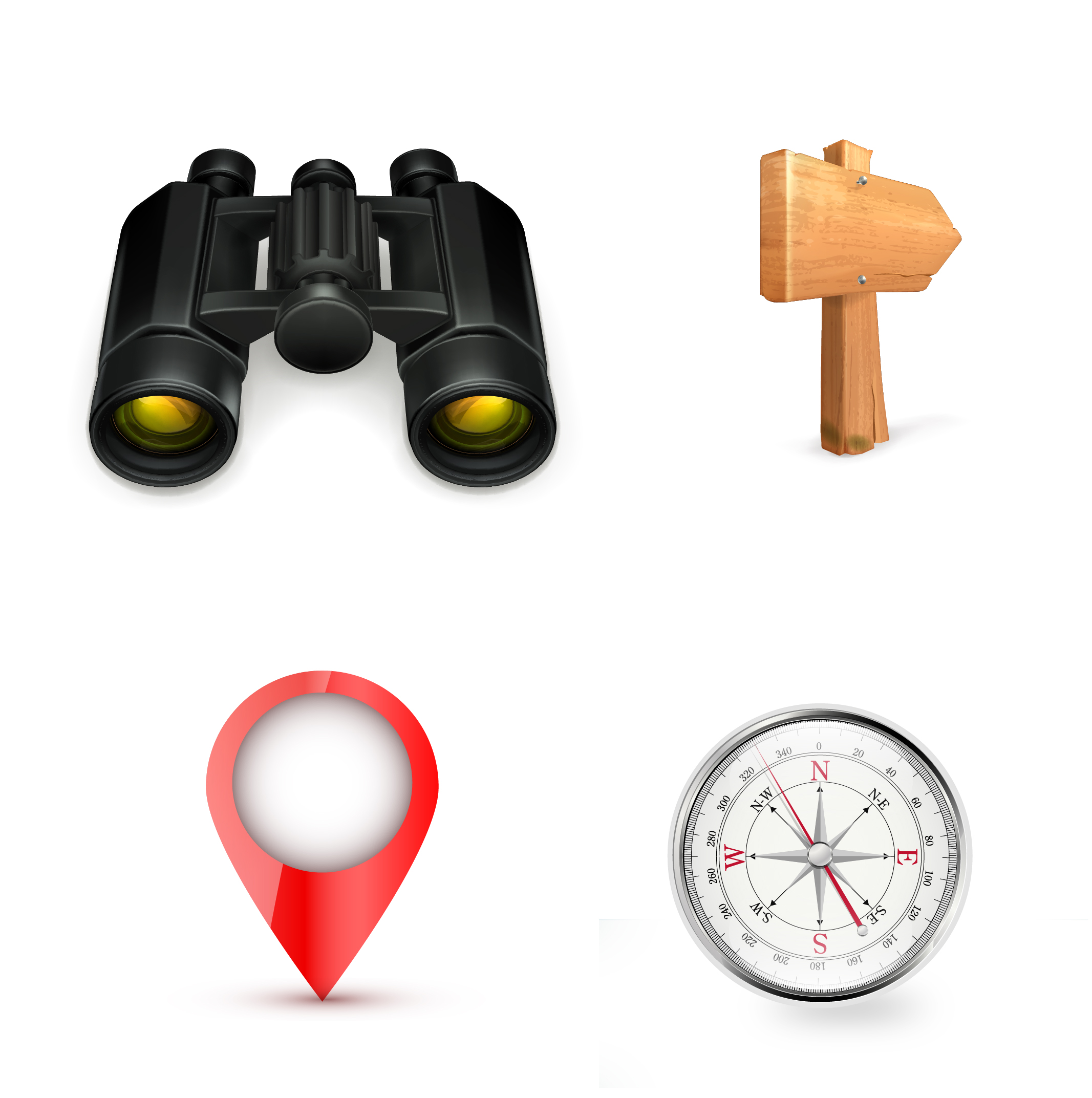 travel icons set