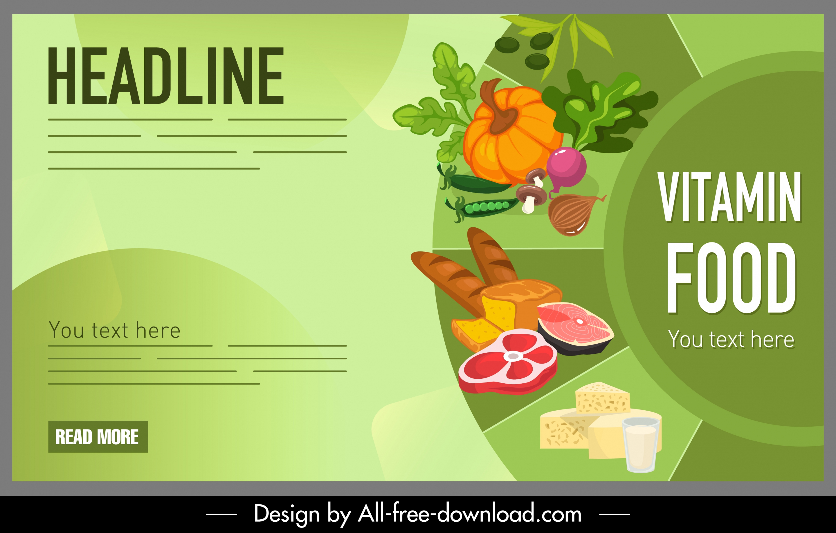 nutrition food poster bright colorful design