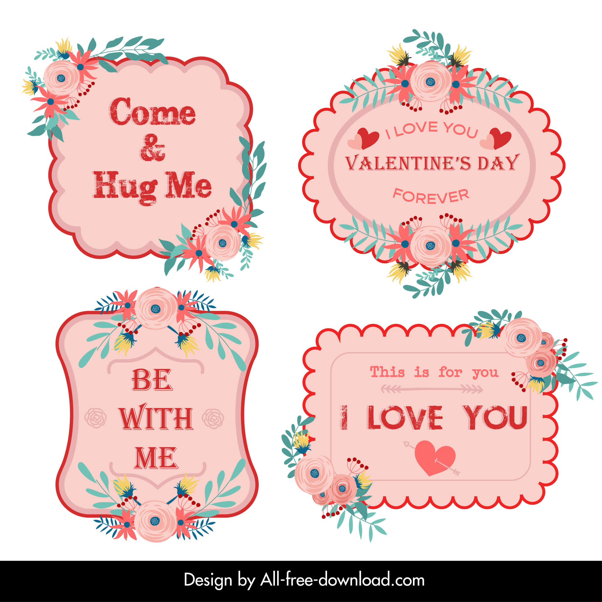 love labels collection elegant classical floras hearts arrows decor