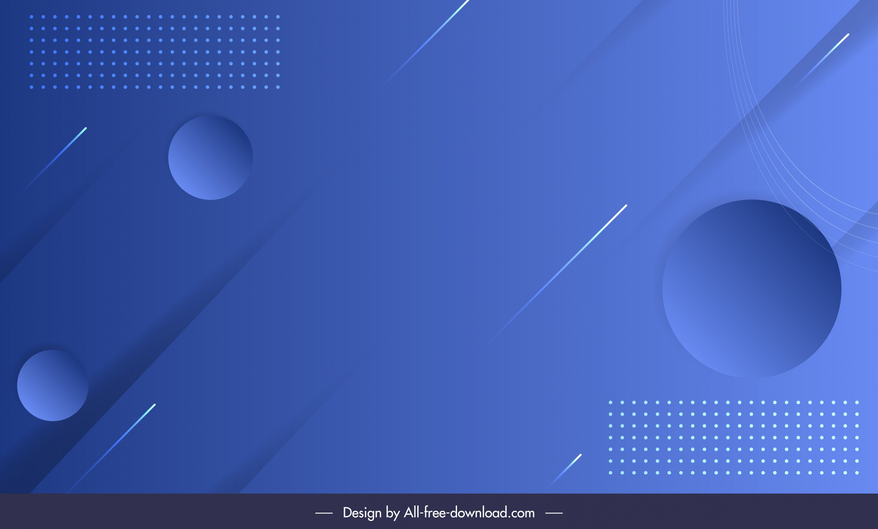 technology background template bright blue flat circles decor