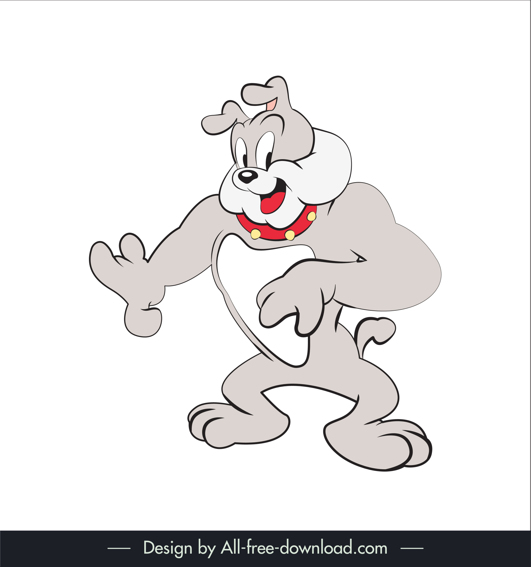 spike bulldog character in movie tom and jerry icon funny cartoon character sketch