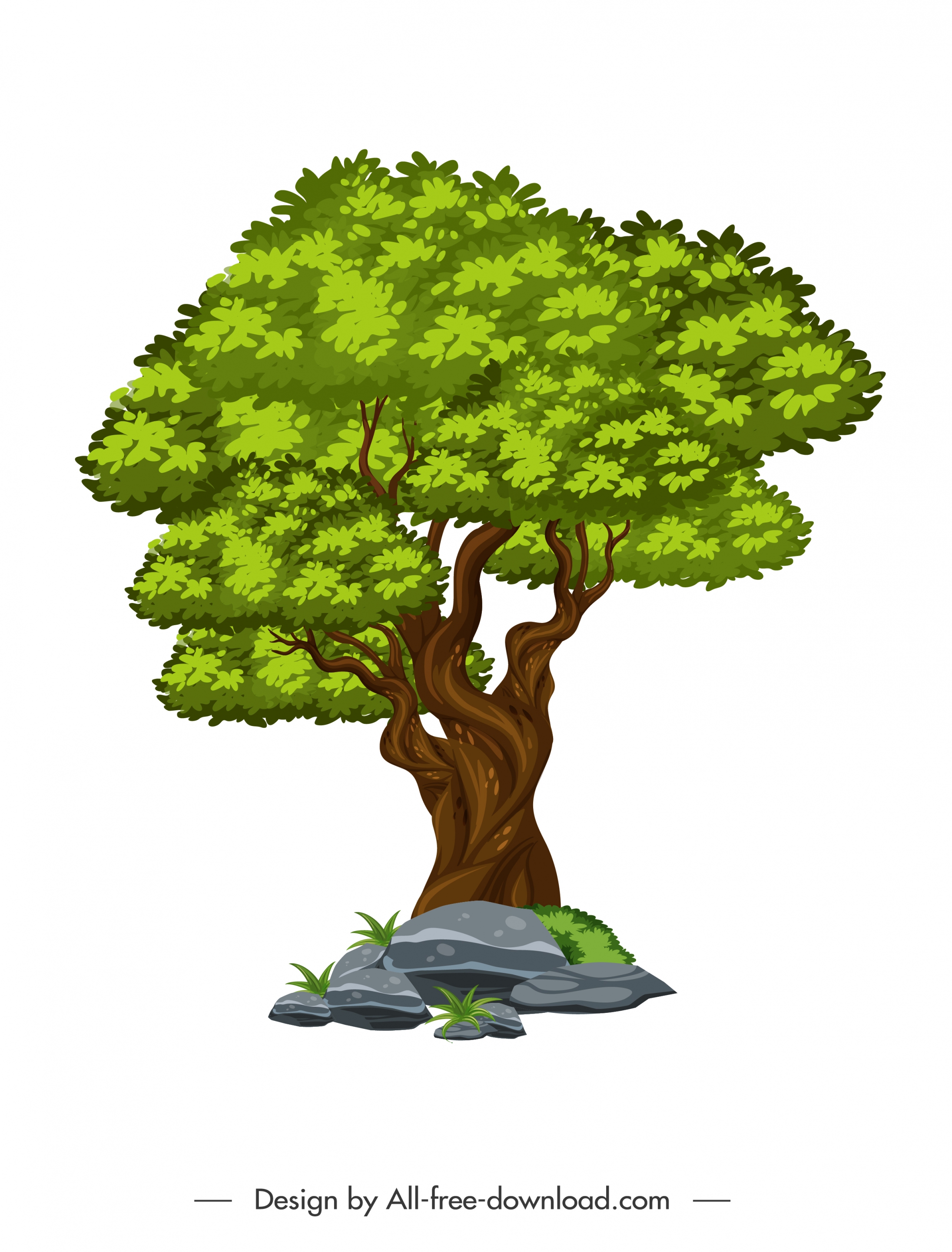 ancient tree design element classic design 