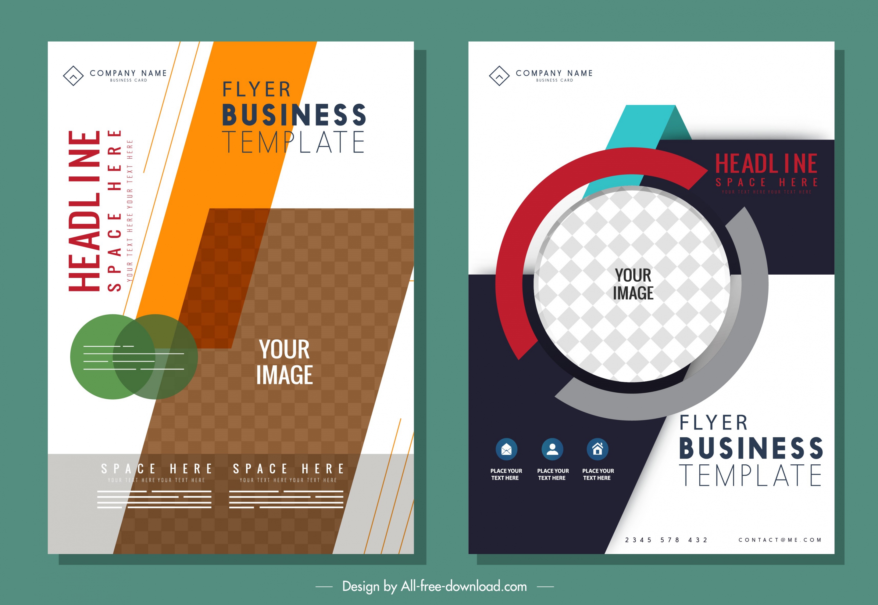 business flyer templates elegant bright colorful modern decor