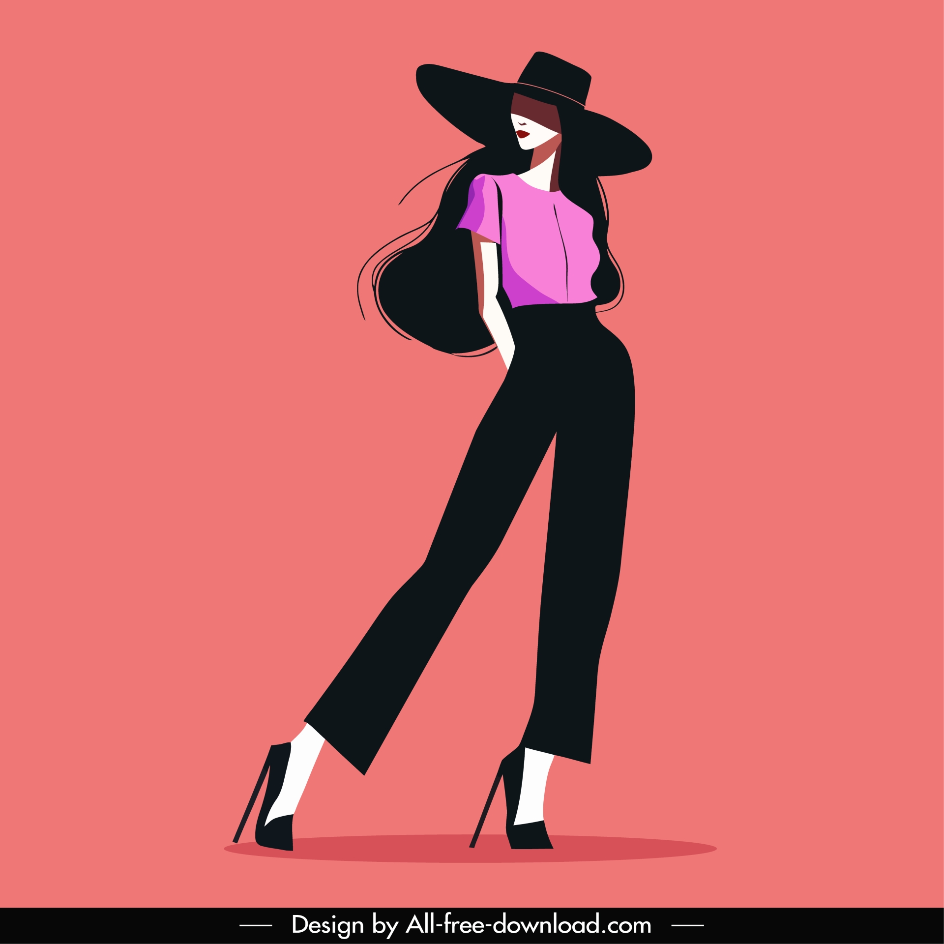 fashion  design element dynamic cartoon model