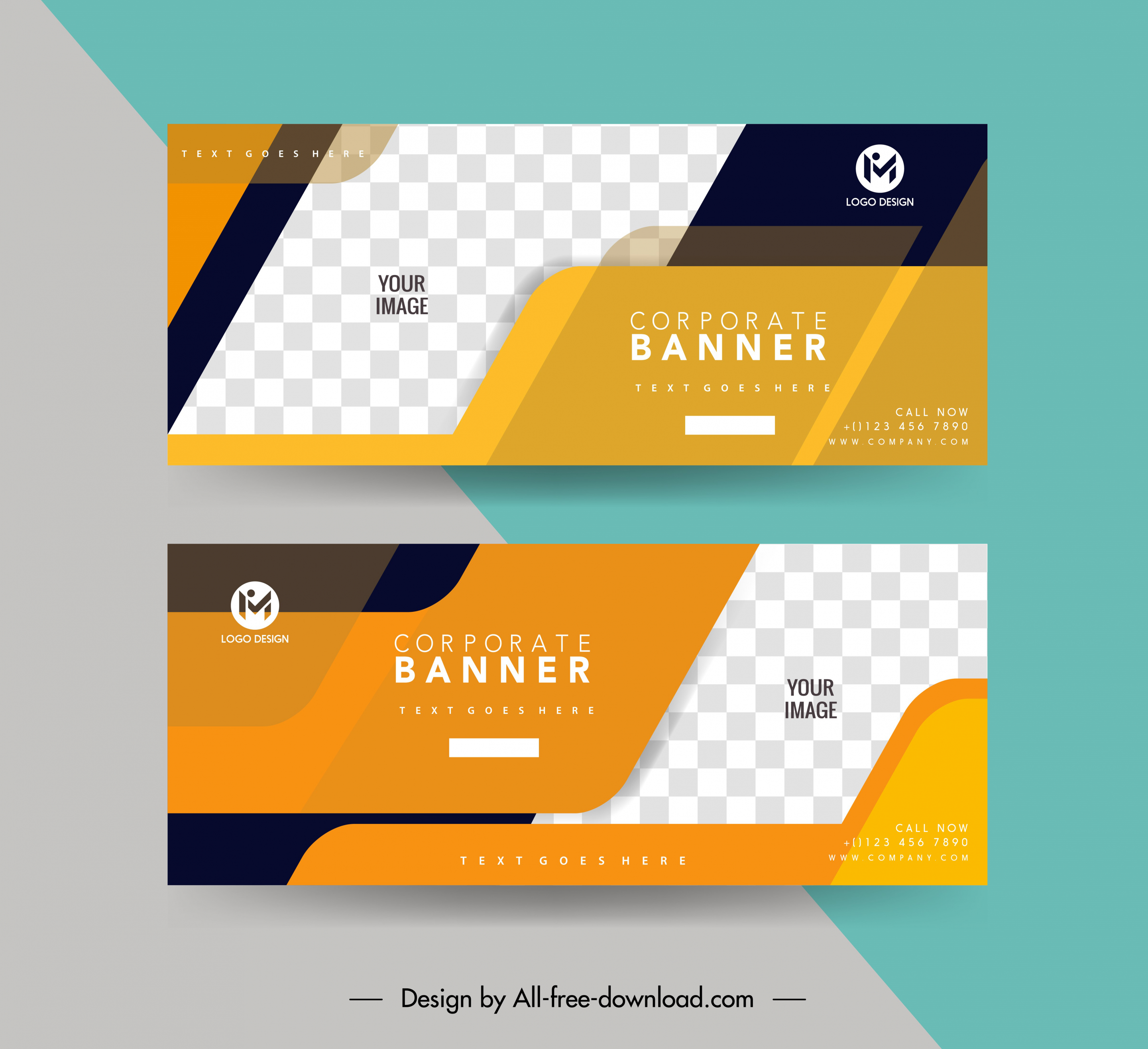 corporate banners templates elegant modern checkered decor