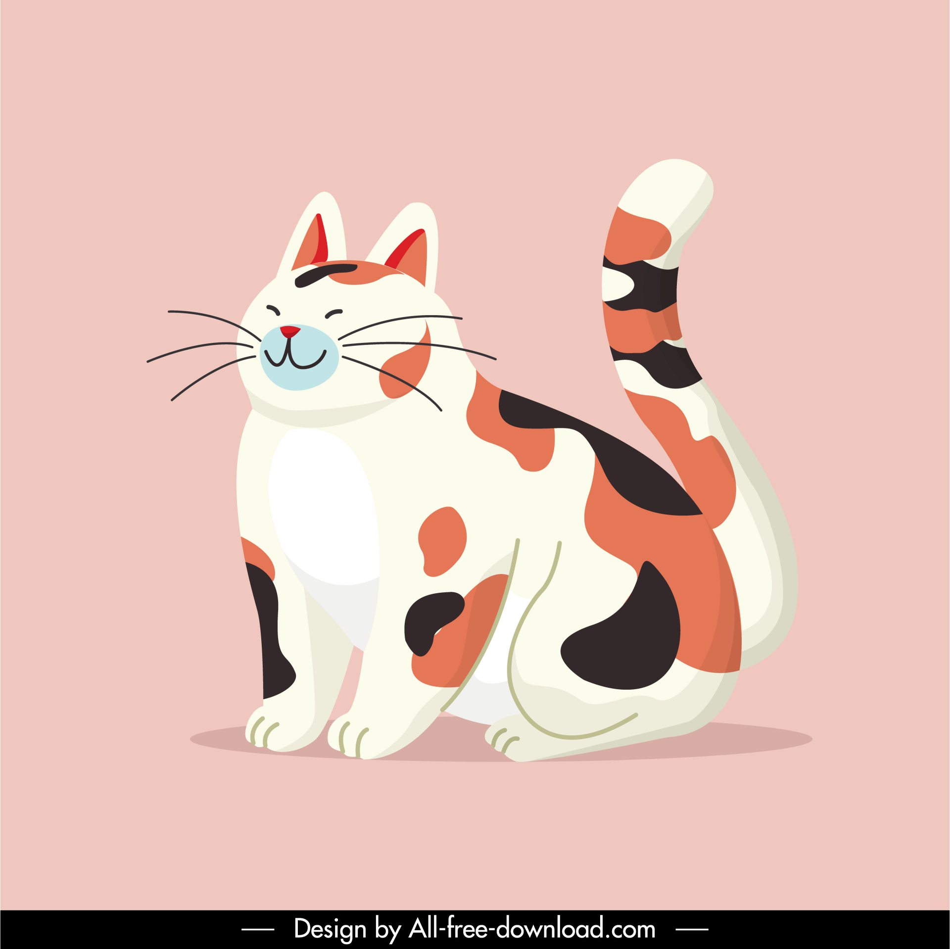 cat species icon cute handdrawn cartoon sketch