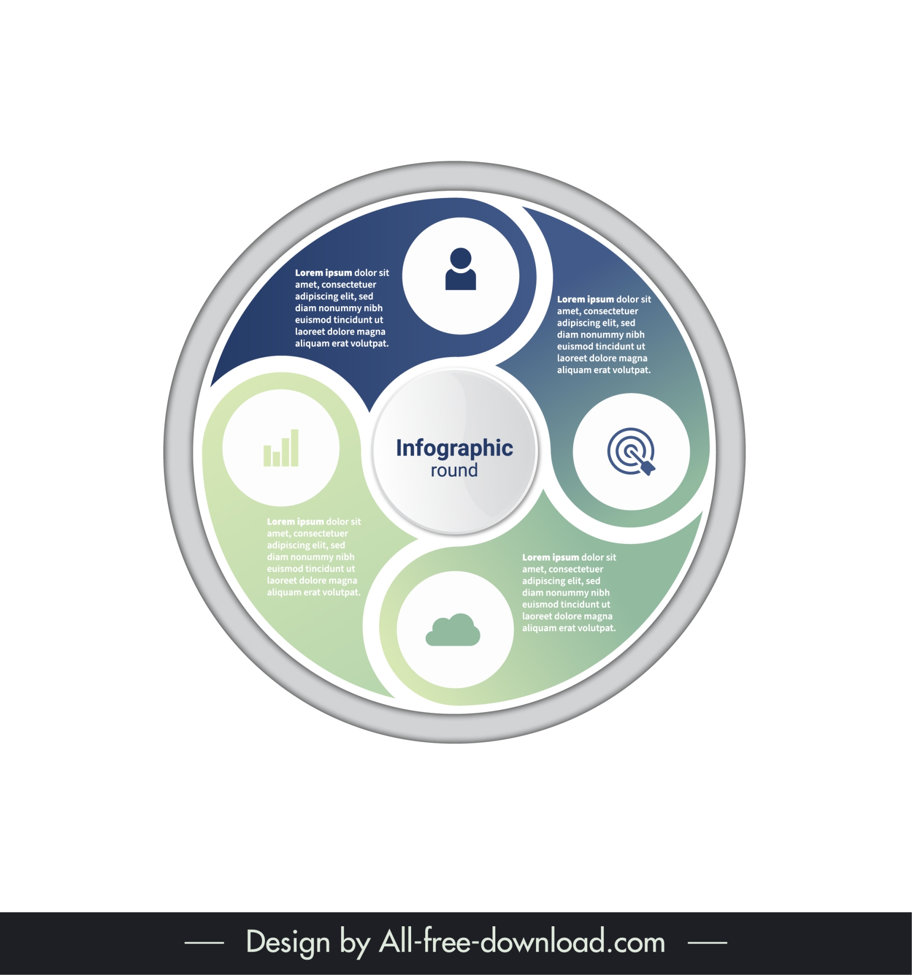 infographic design elements swirled round shape layout