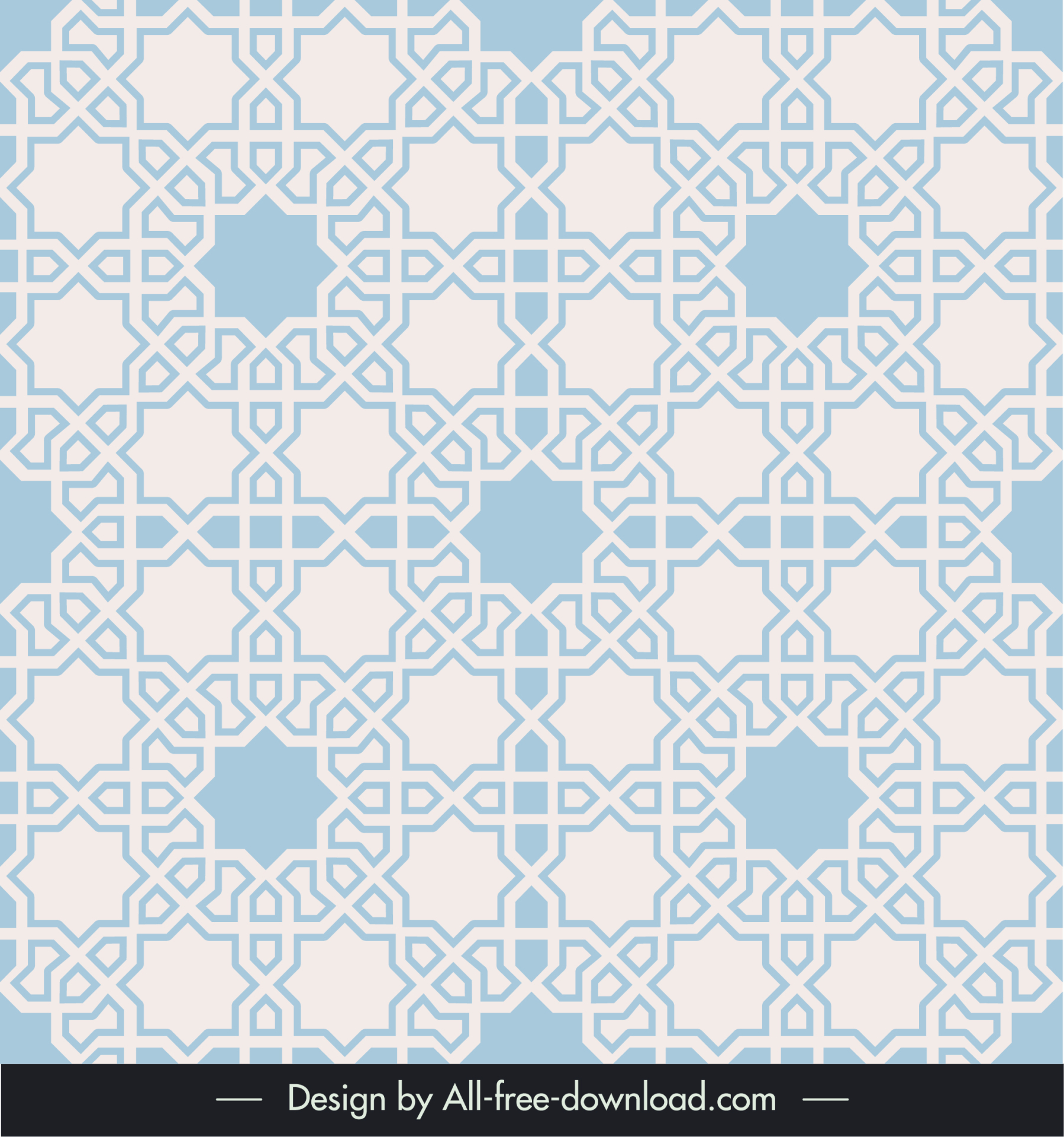 arabic pattern template flat seamless symmetrical repeating shapes sketch