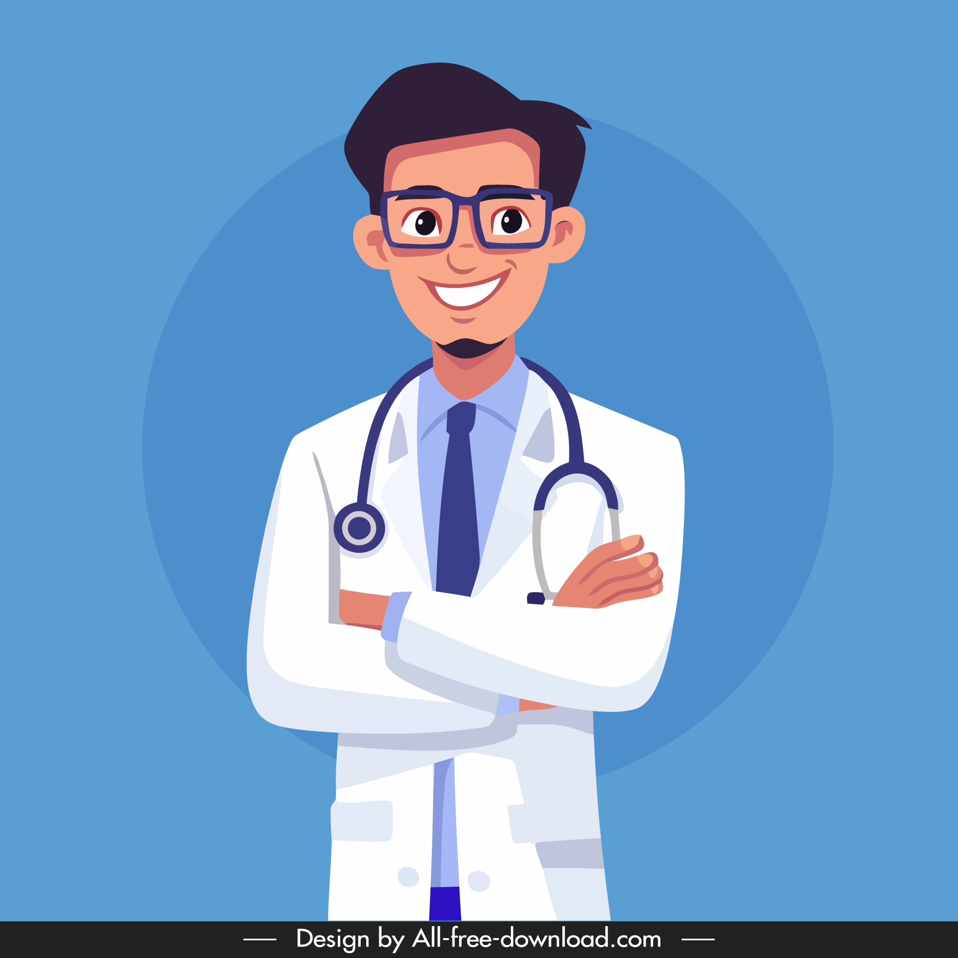 male doctor character design design elements cute cartoon  