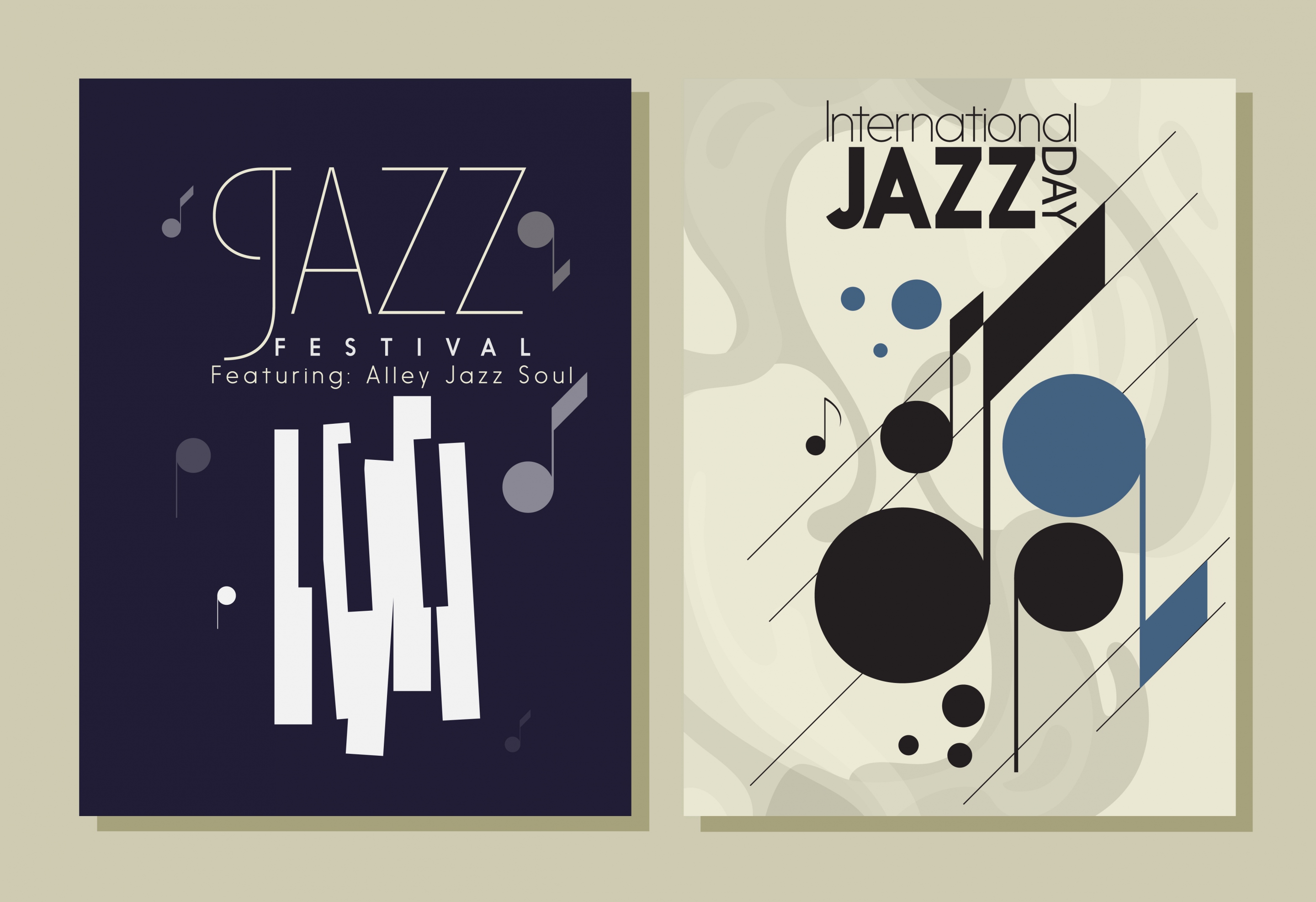 jazz festival leaflet templates music notes keyboard icons