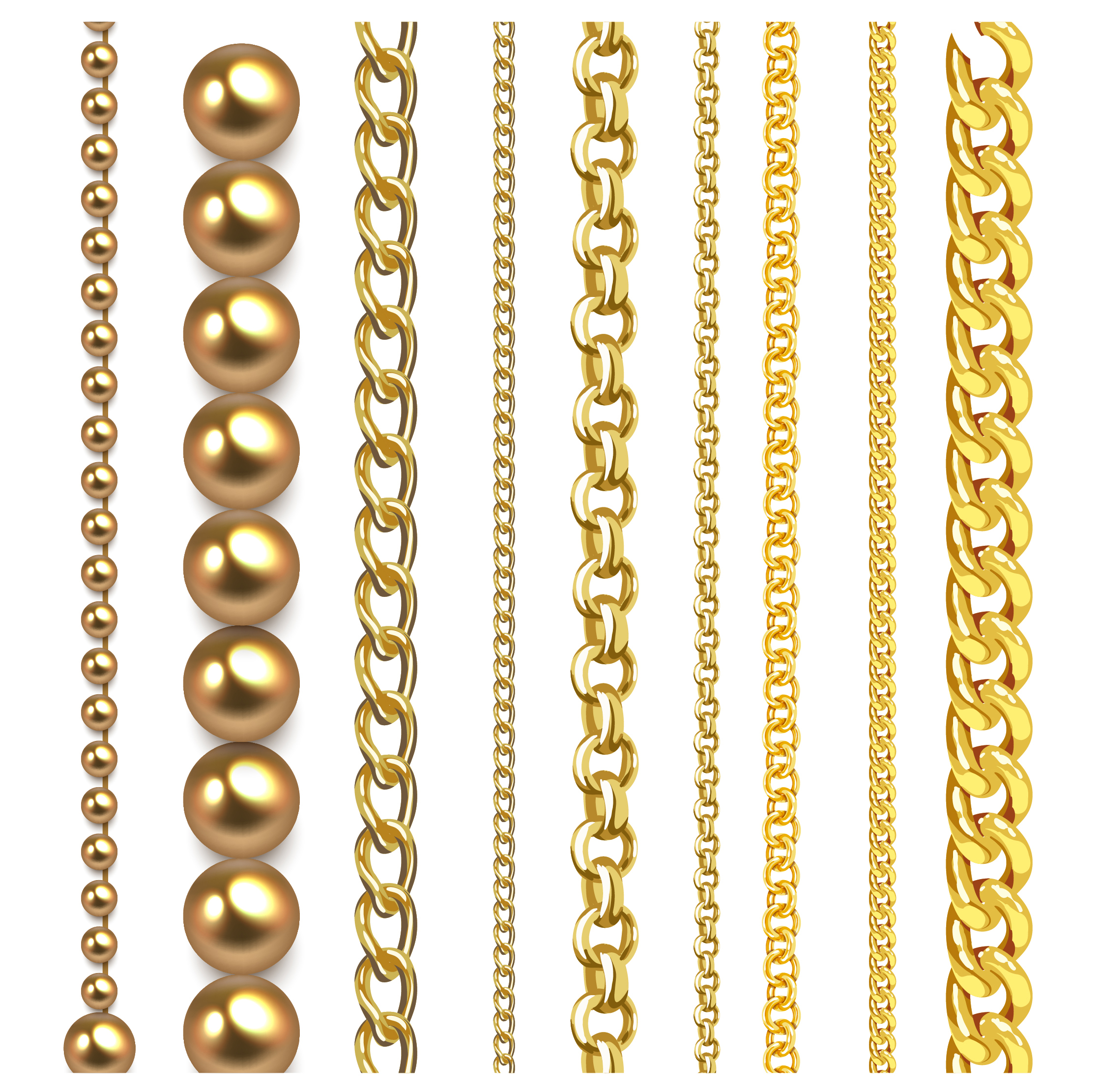 gold necklace collection