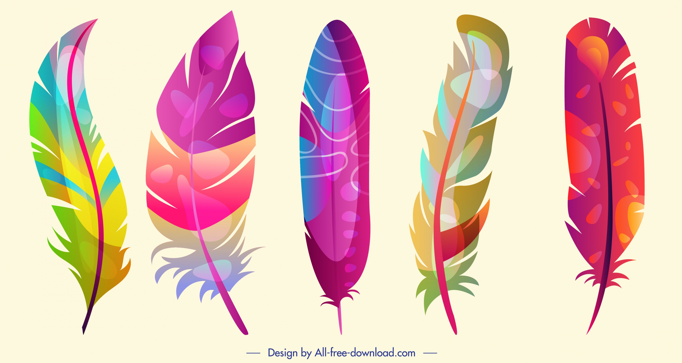 feathers background colorful vertical fluffy decor