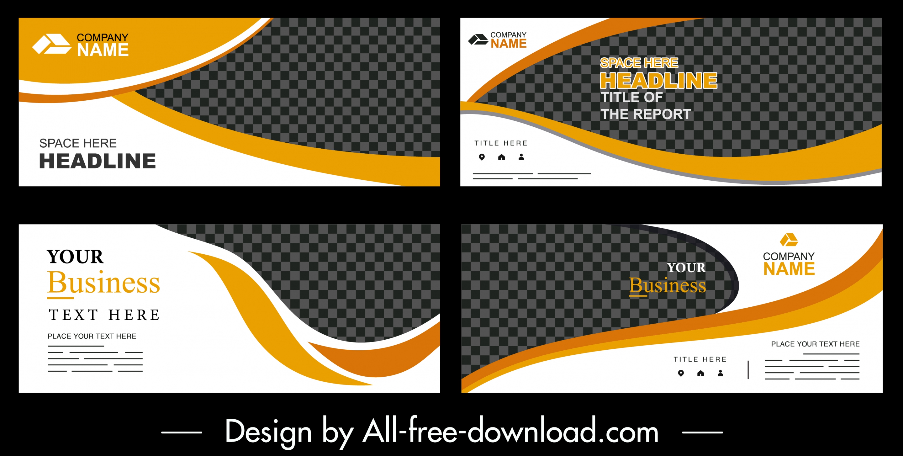 corporate banner templates elegant modern design checkered decor