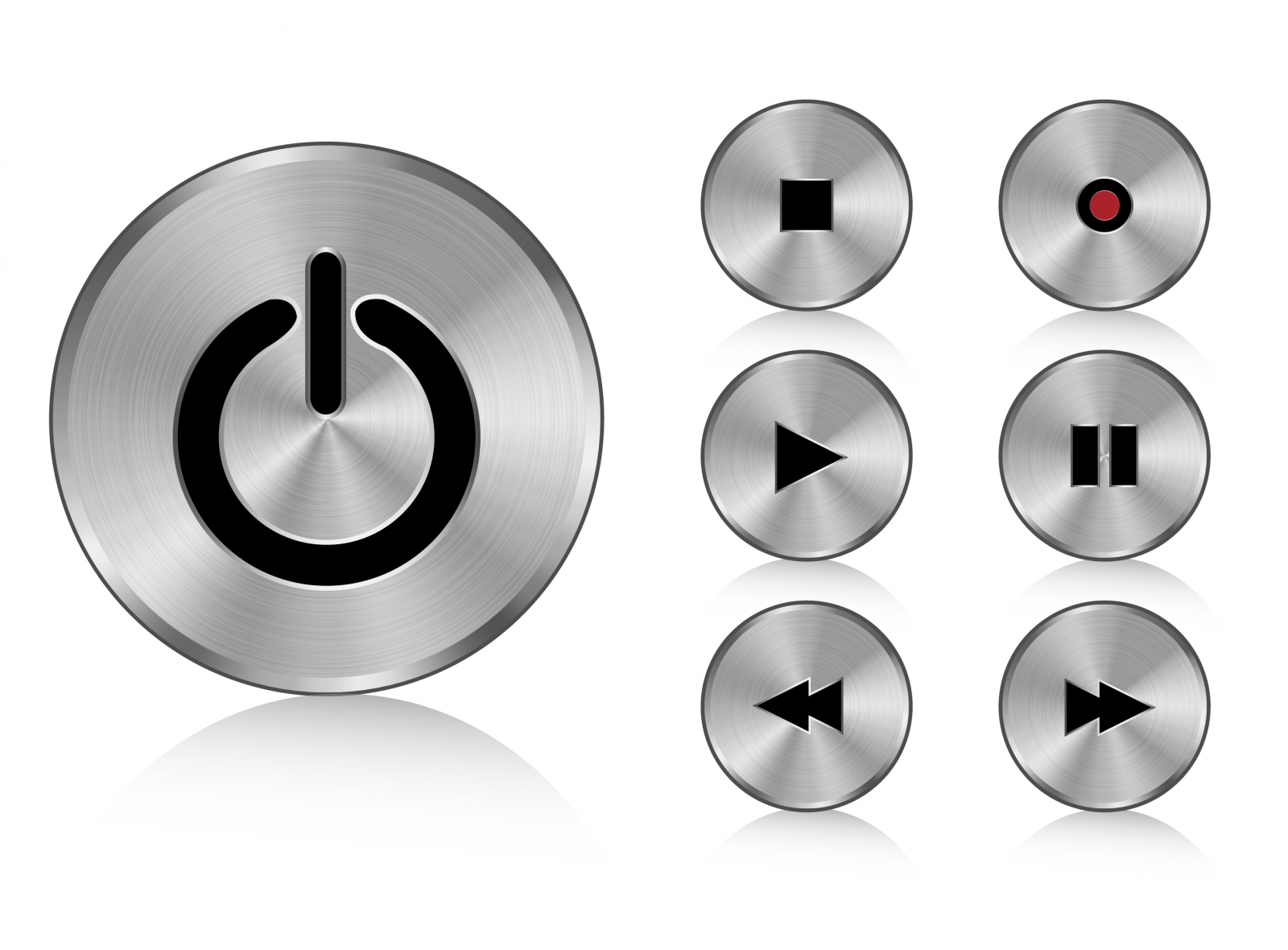 Aluminium buttons