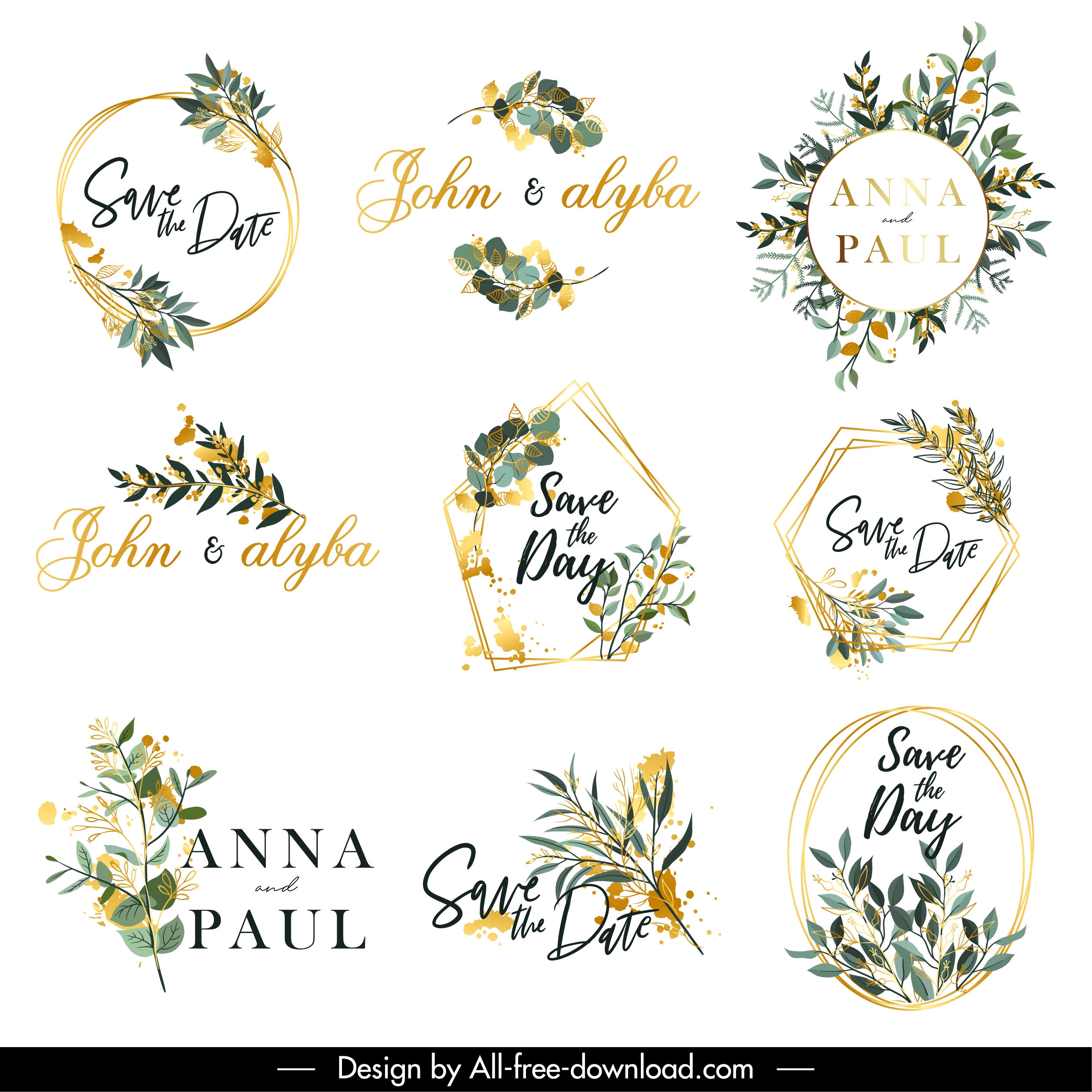 wedding decor elements elegant leaves plants decor