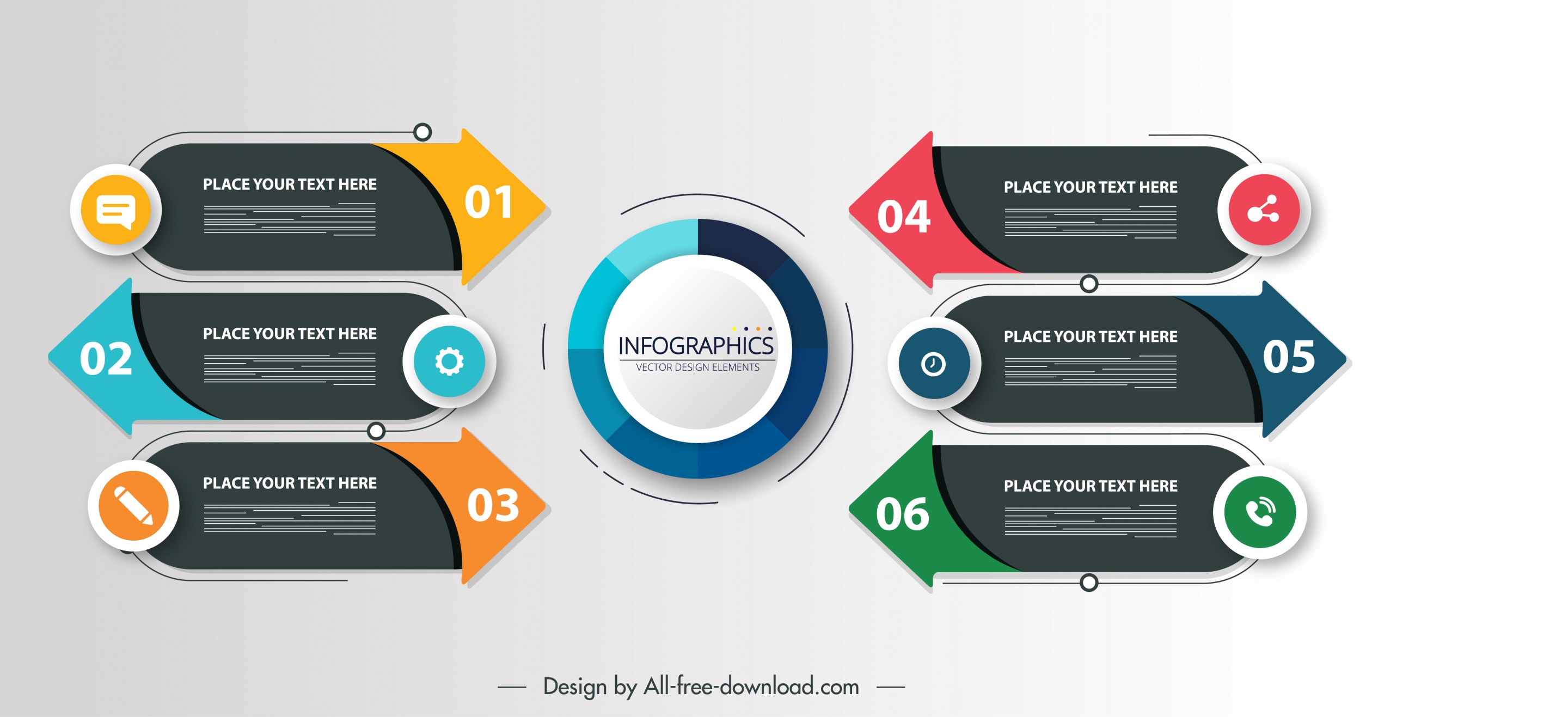 infographic templates modern elegant shapes