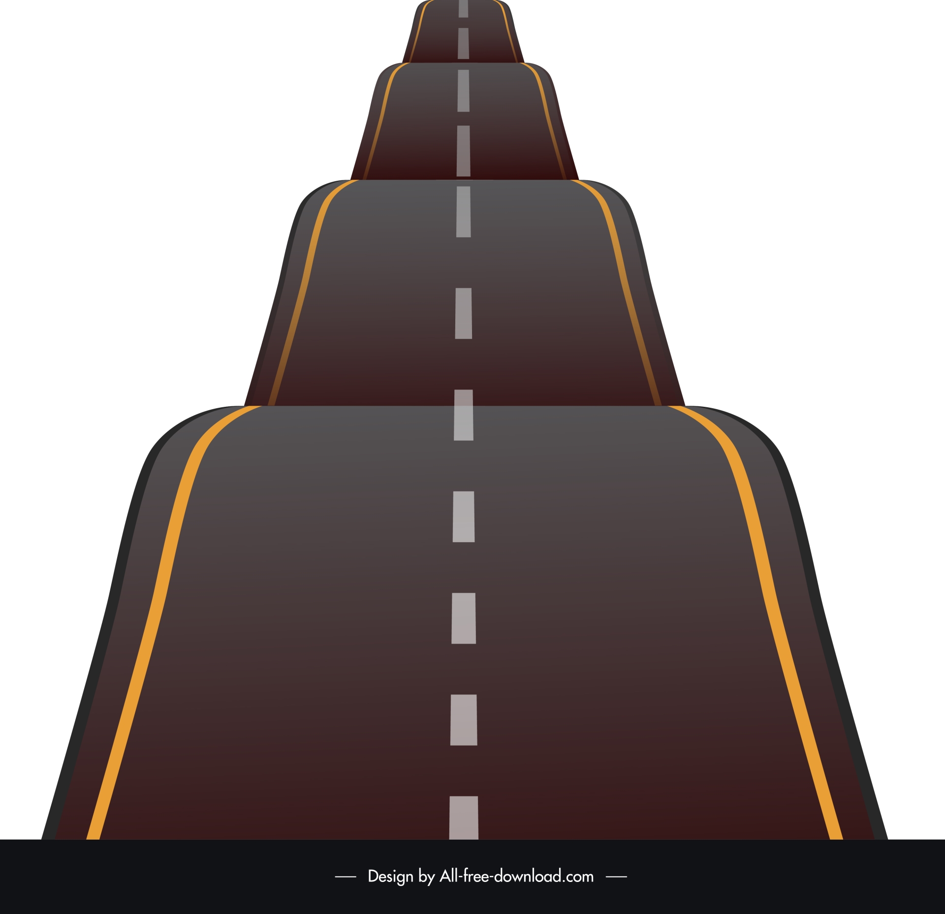 bumpy road design elements 3d dynamic