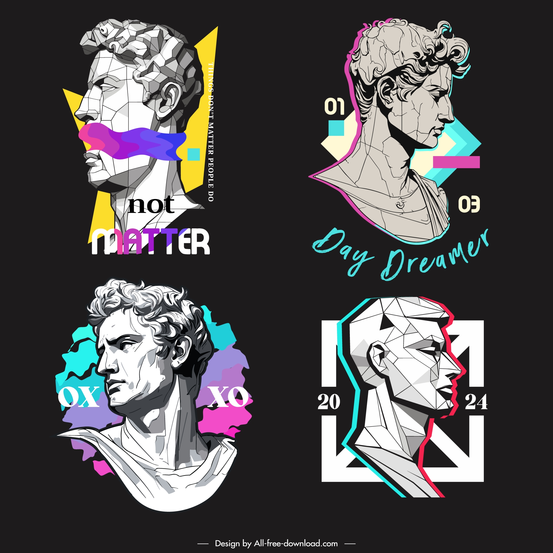 t shirt design elements male statues sketch