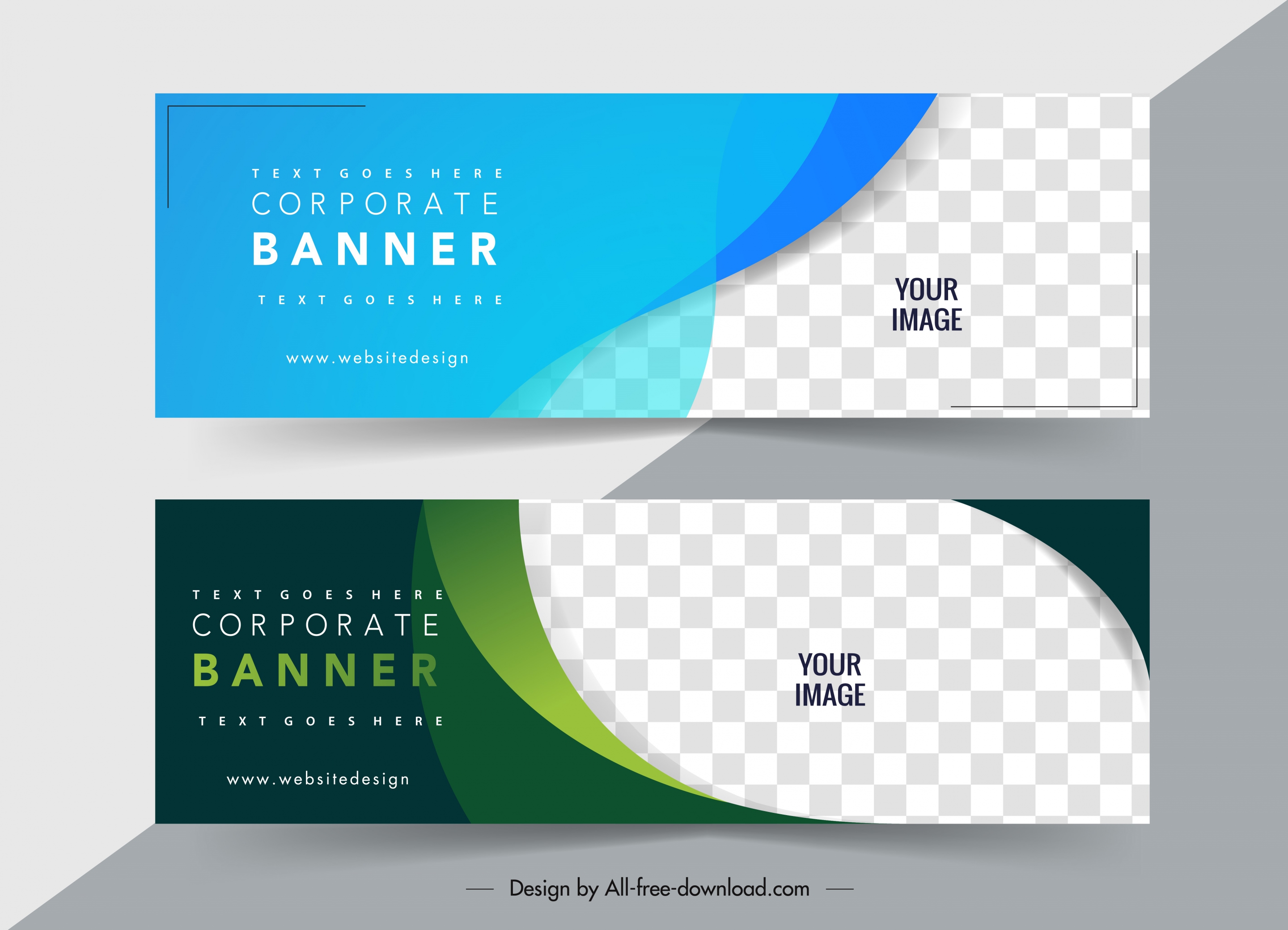 corporate banner template elegant plain checkered decor