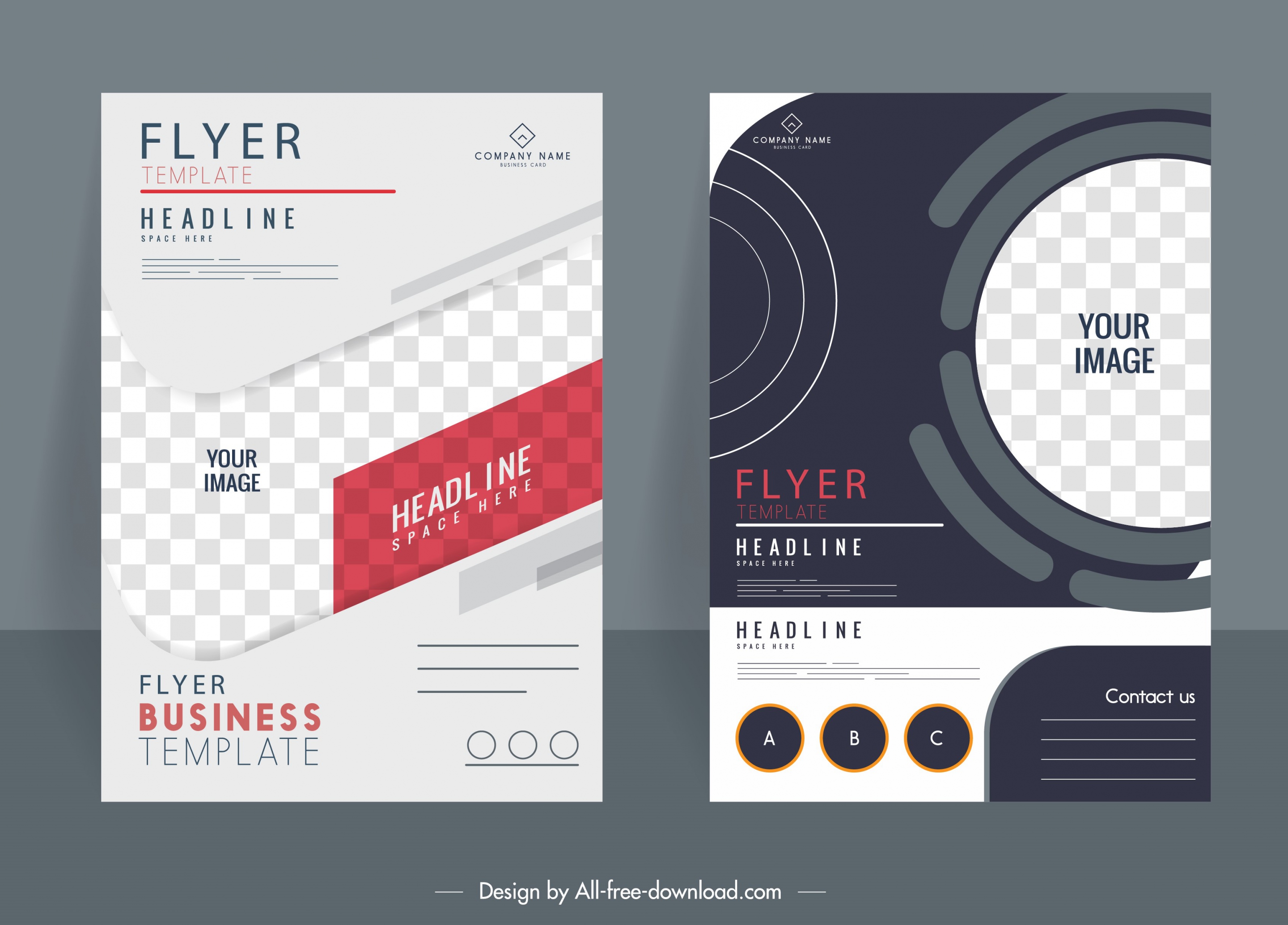 business flyer templates elegant modern checkered decor