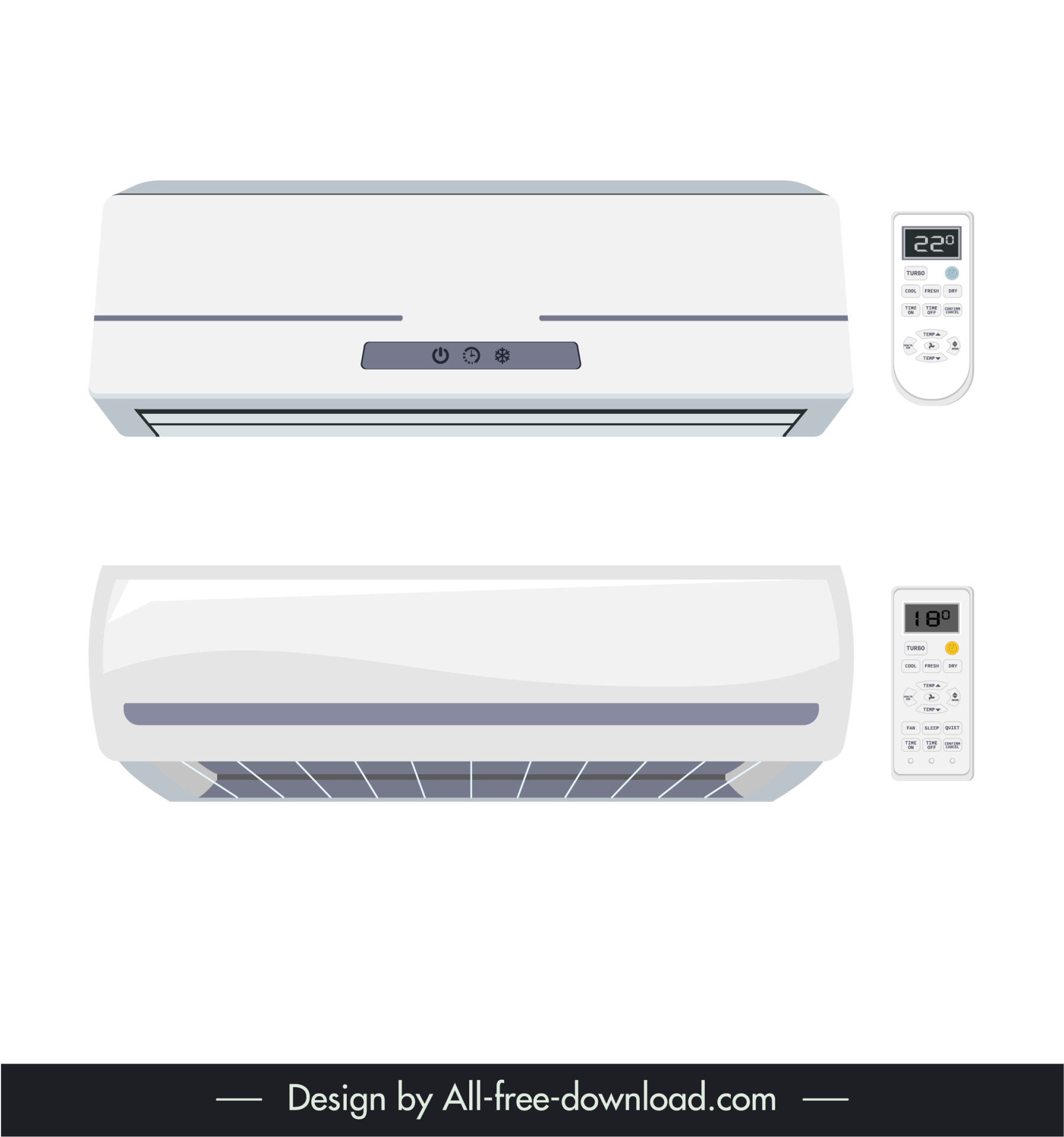 ac system design elements air conditioner sketch modern 3d outline 