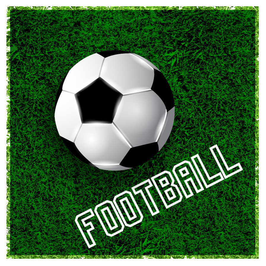 football on green grass design element