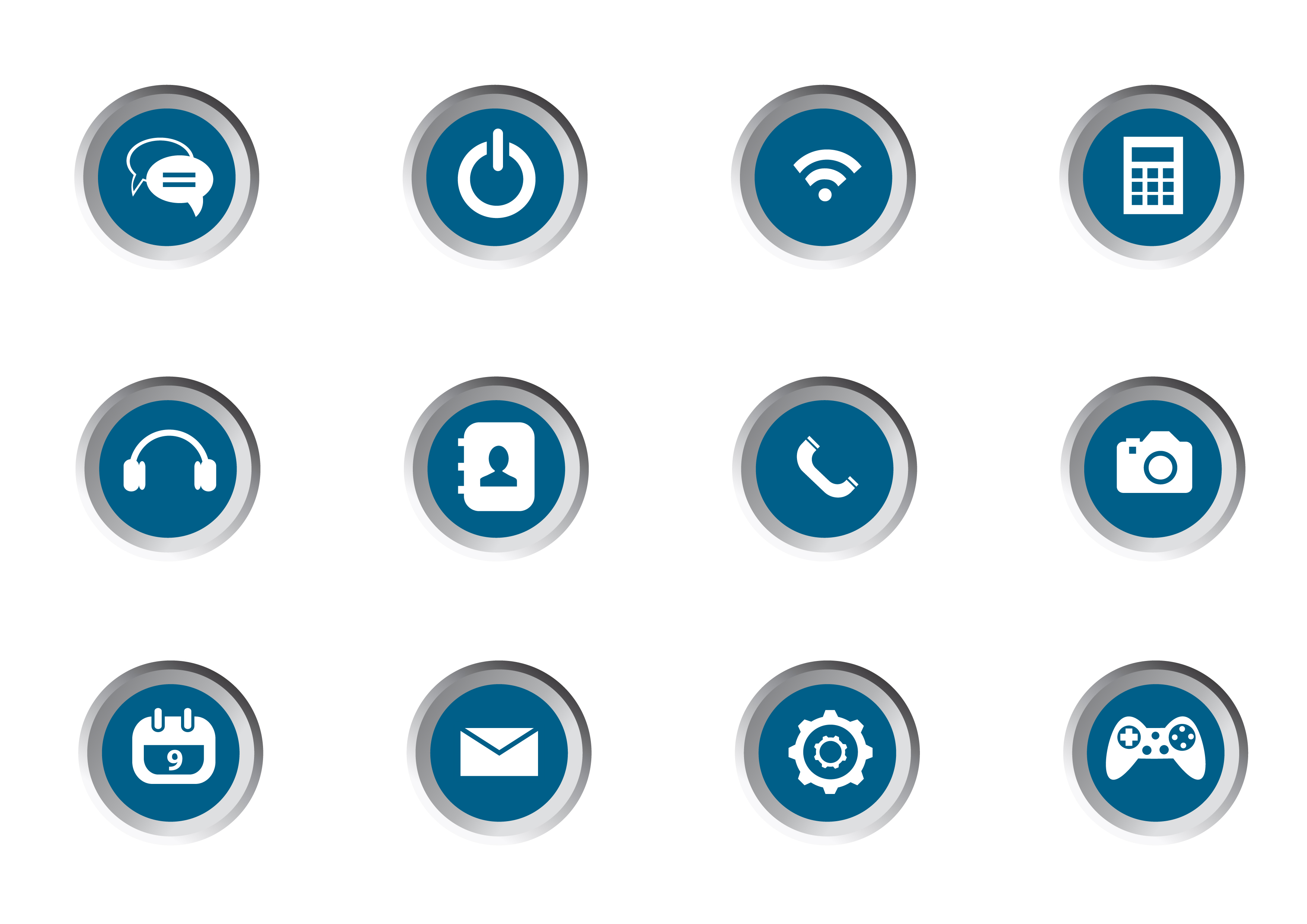 mobile app icon set