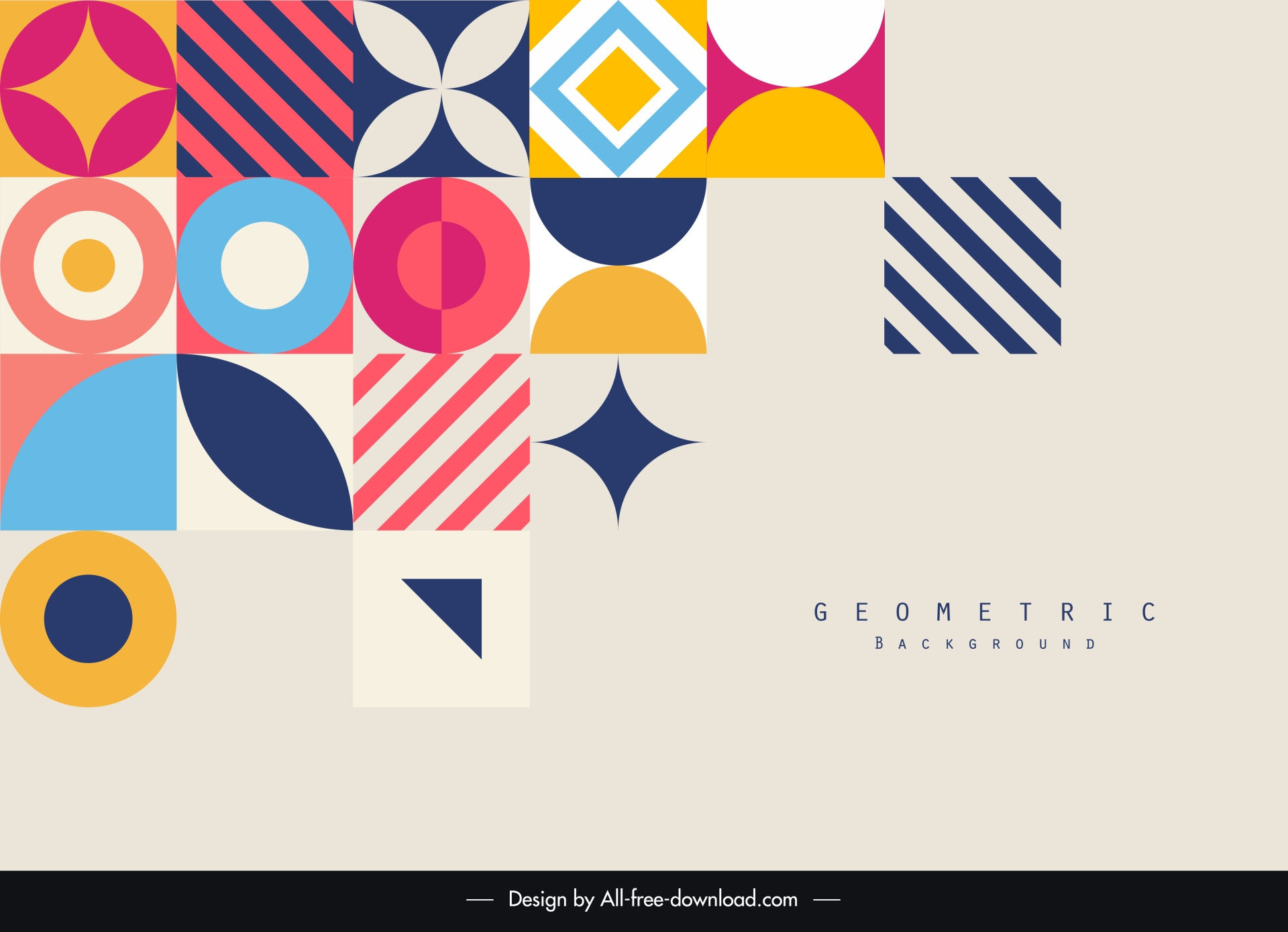 mosaic background template elgant flat geometric shapes 