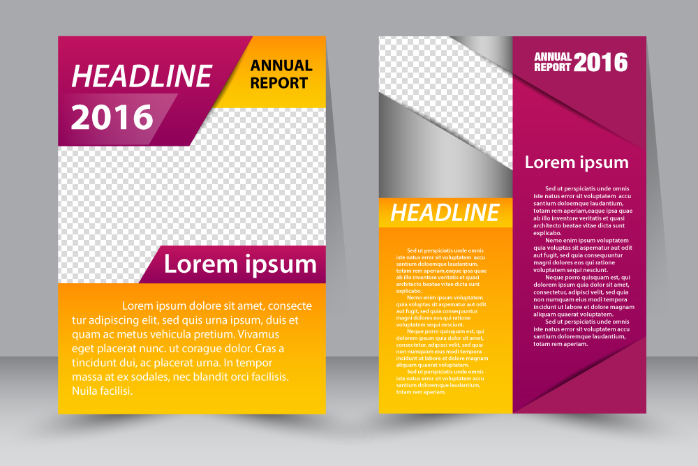 annual finance brochure design with modern style