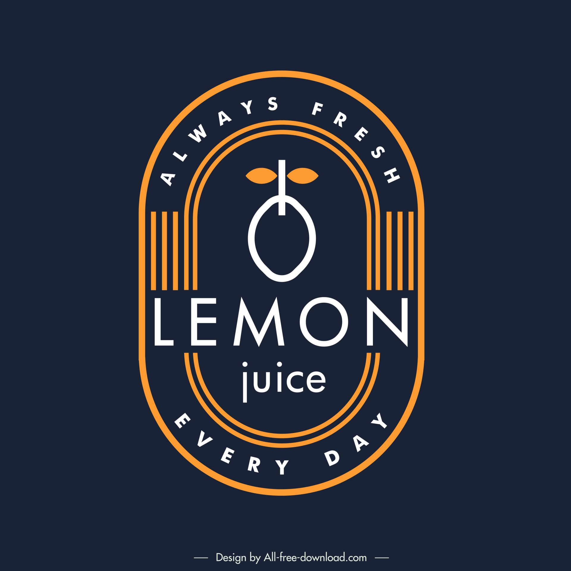 logo juice template flat dark lemon symmetry