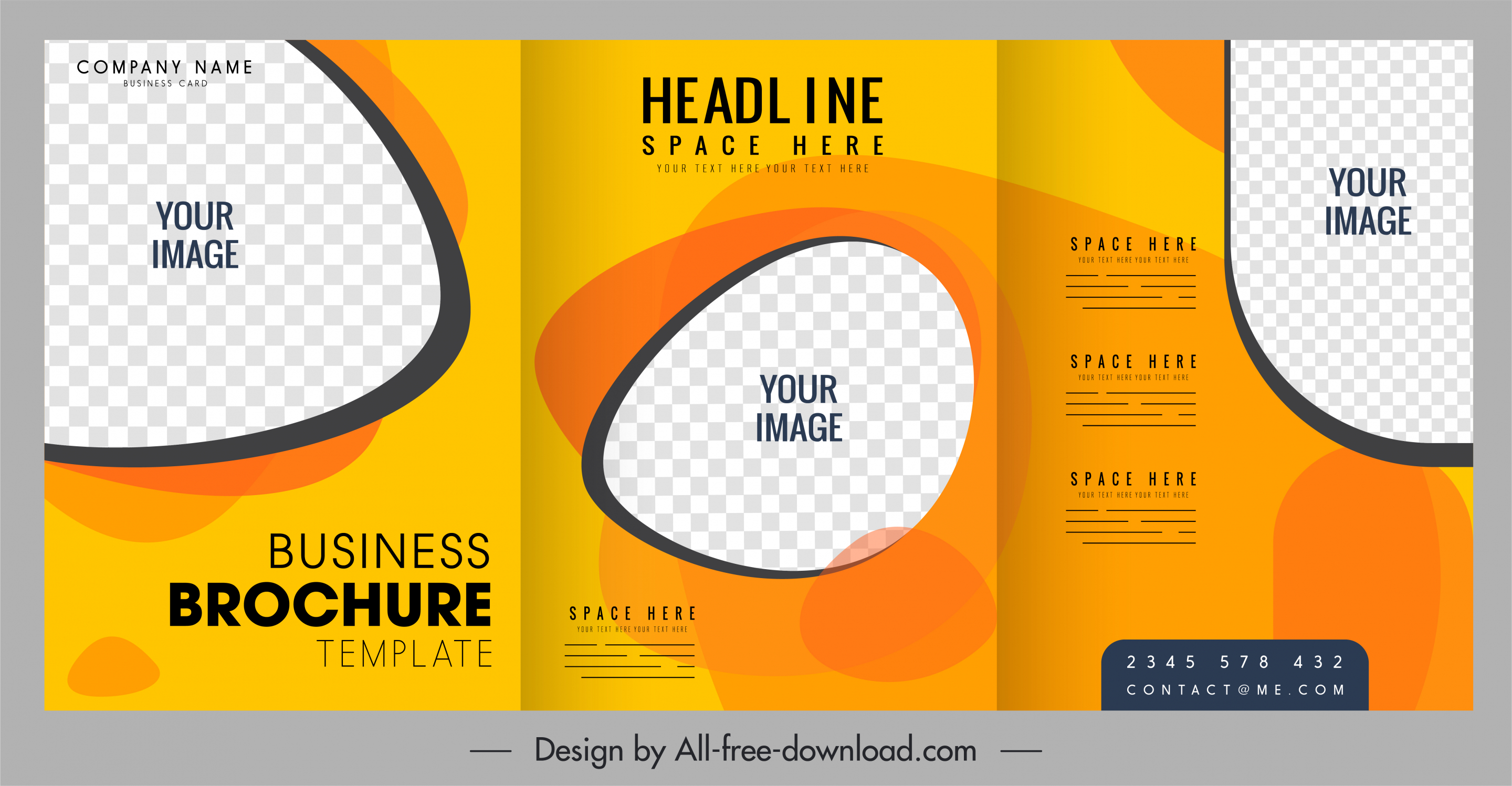 trifold brochure template elegant checkered decor