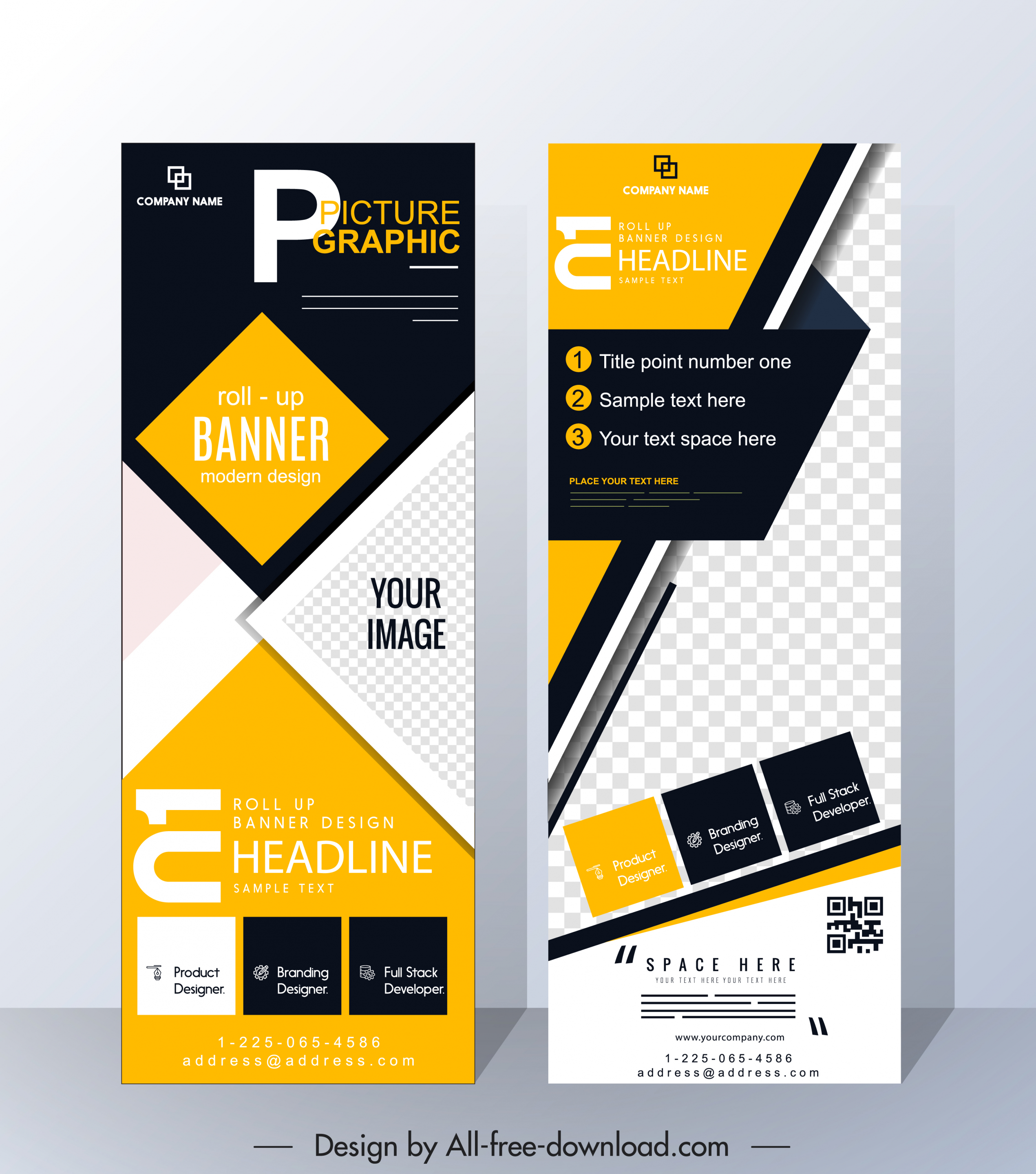 business banner templates elegant modern checkered geometry decor