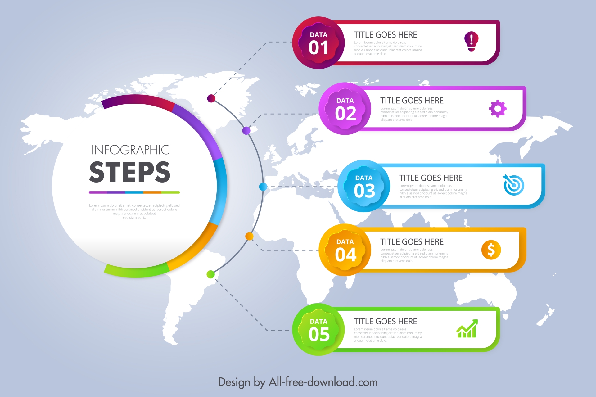 business infographics template bright modern elegance 