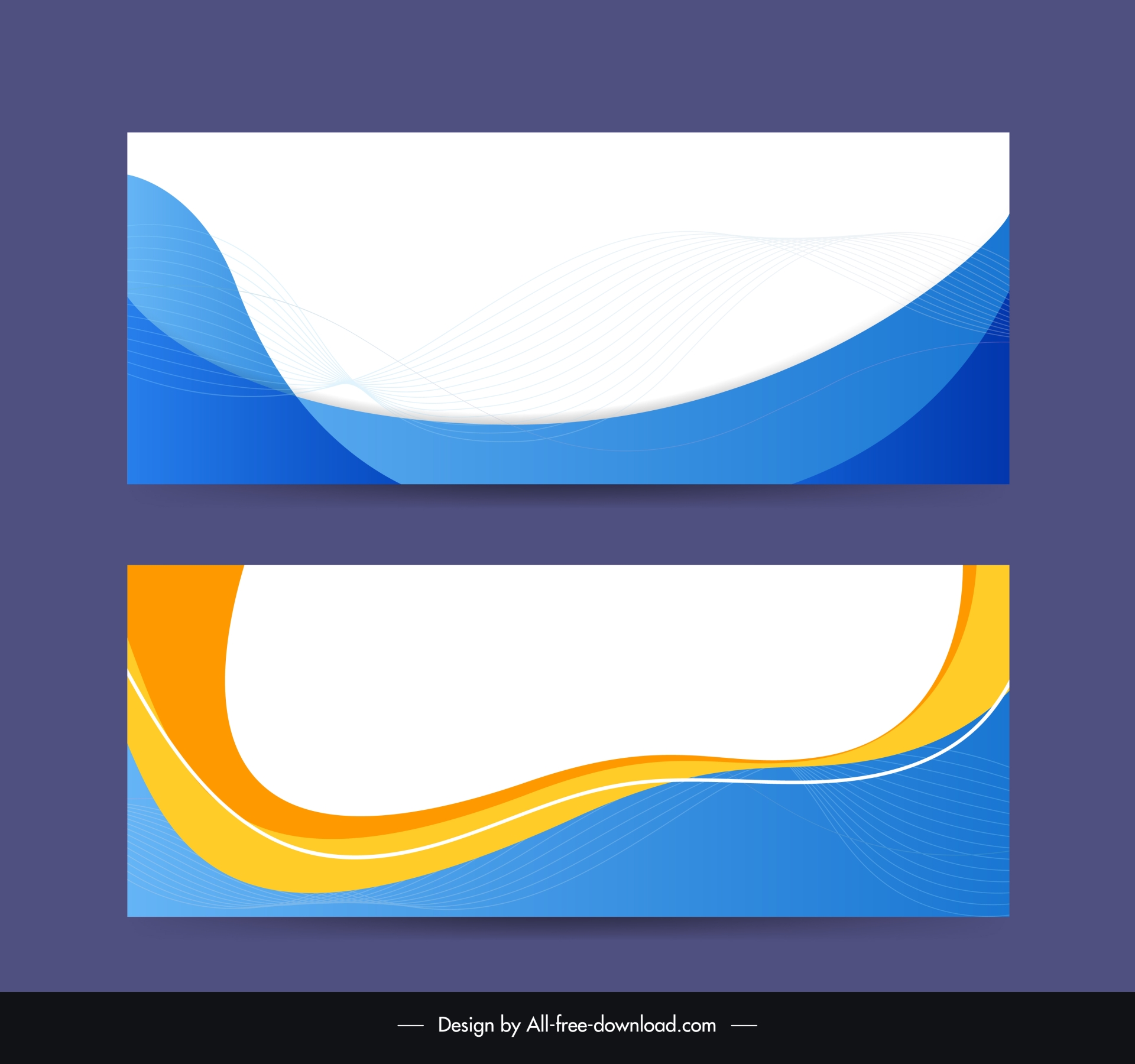 abstract curve banner template bright elegant dynamic