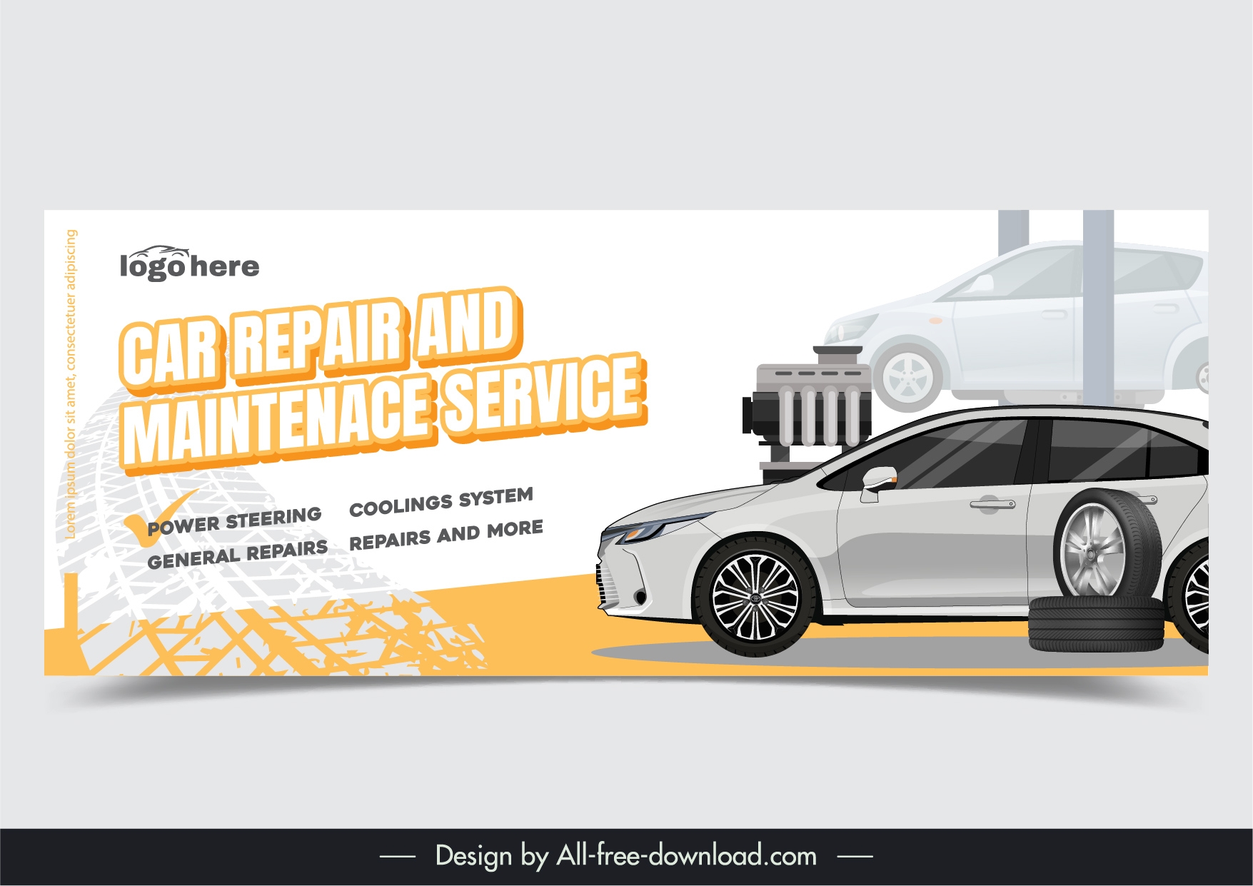 car service advertising banner template modern elegance 