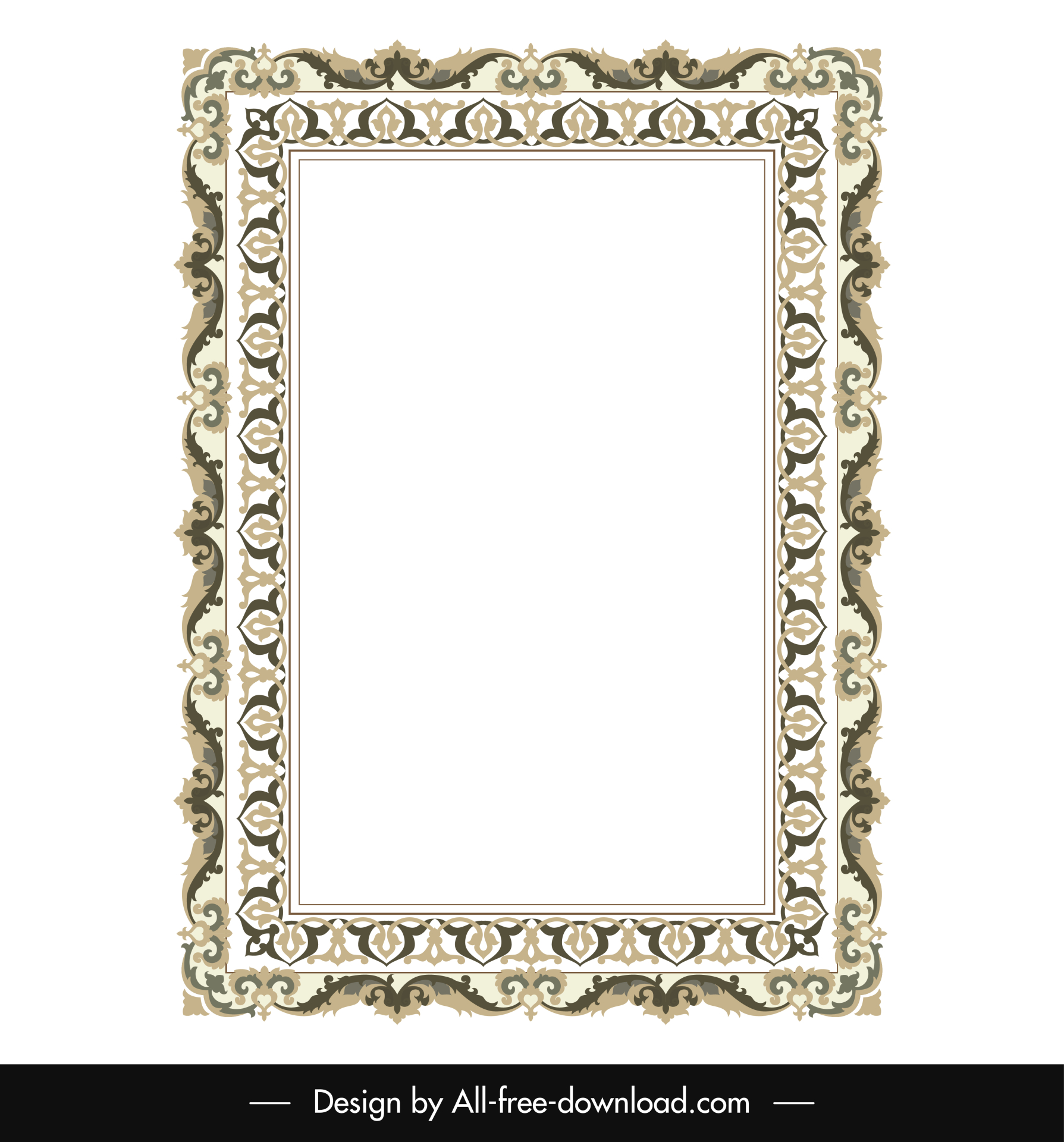 islamic border template repeating symmetric classical elegance