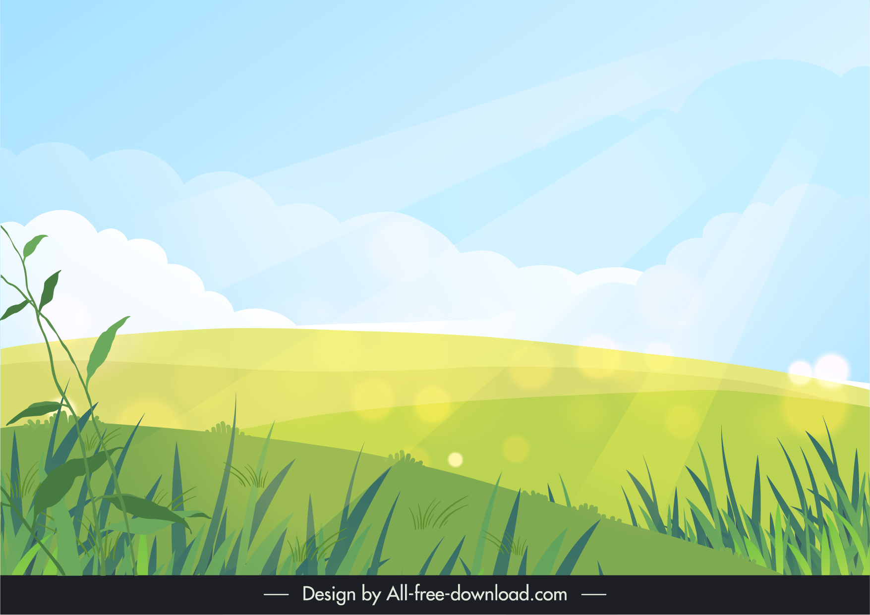 grass scene background template elegant peaceful 