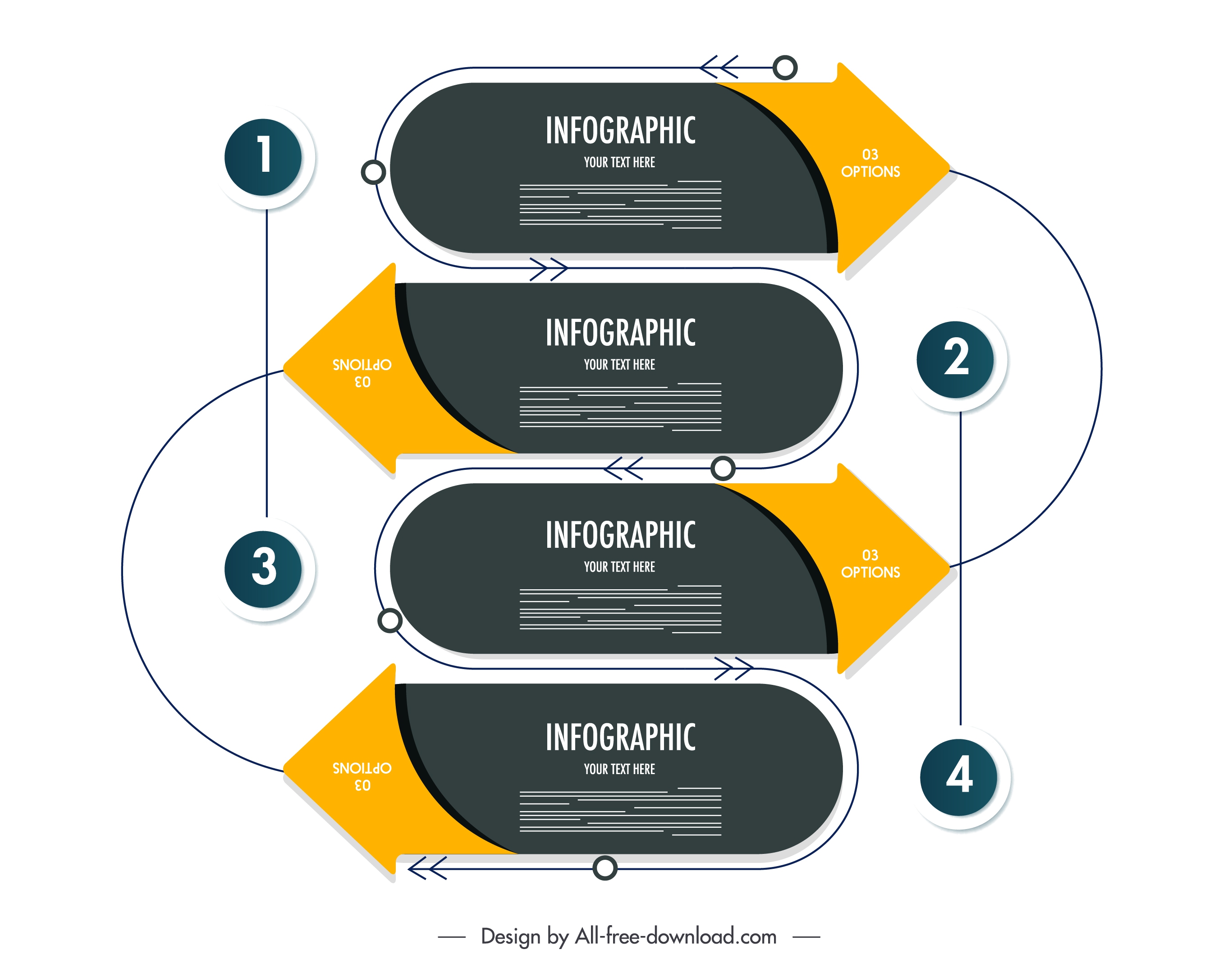 infographic template modern design symmetric repeated decor