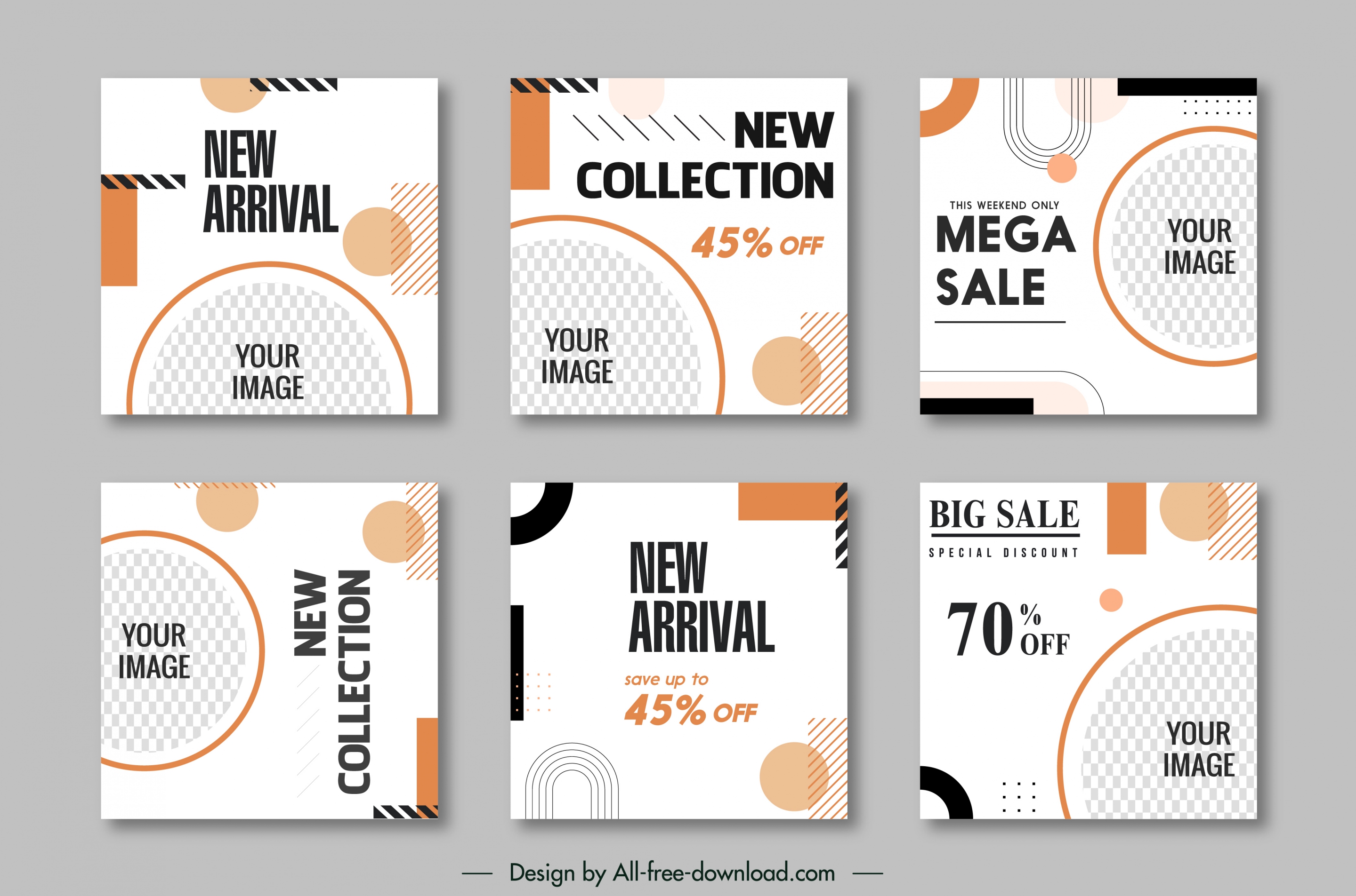 sale leaflet templates bright modern geometric checkered decor