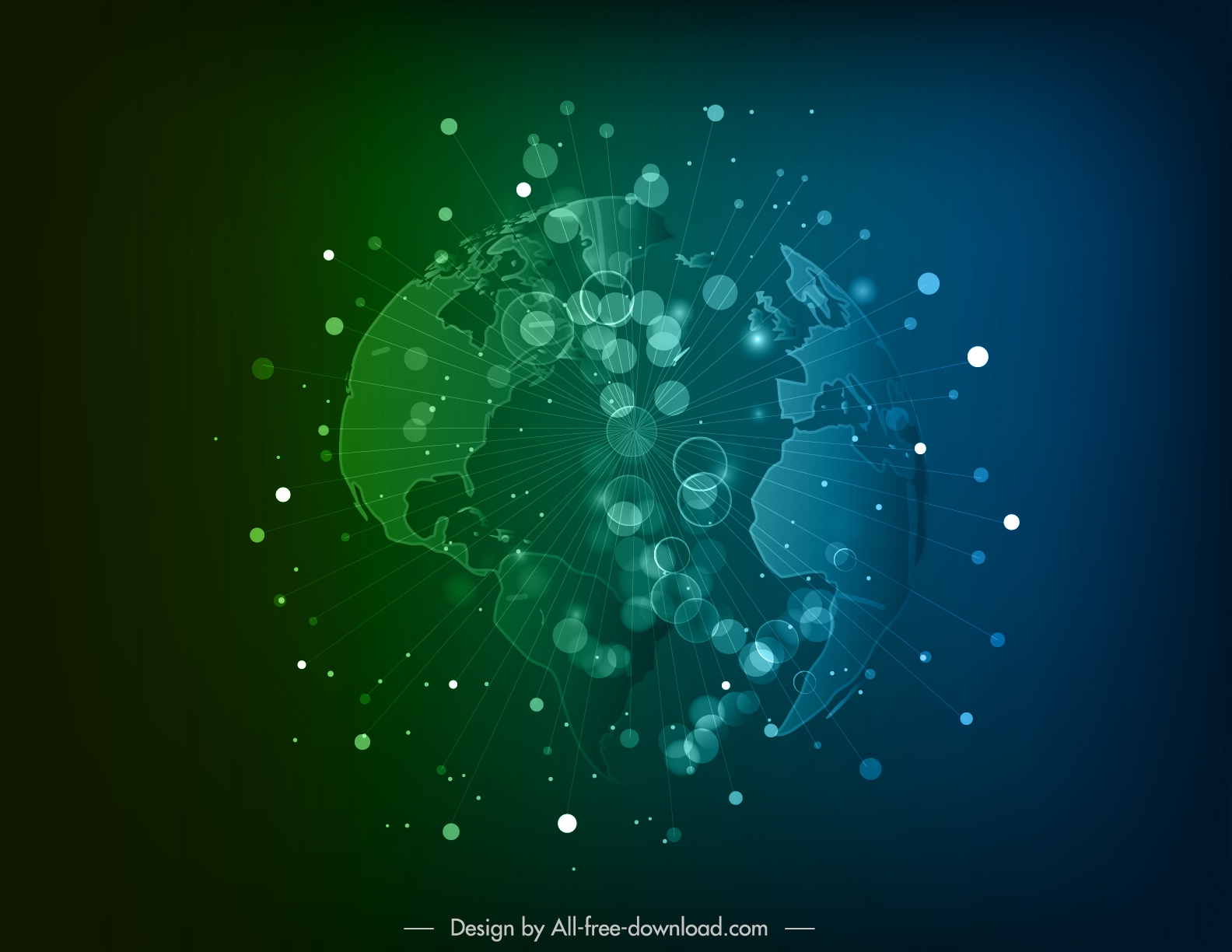 globe background modern dynamic bursting 3d sketch