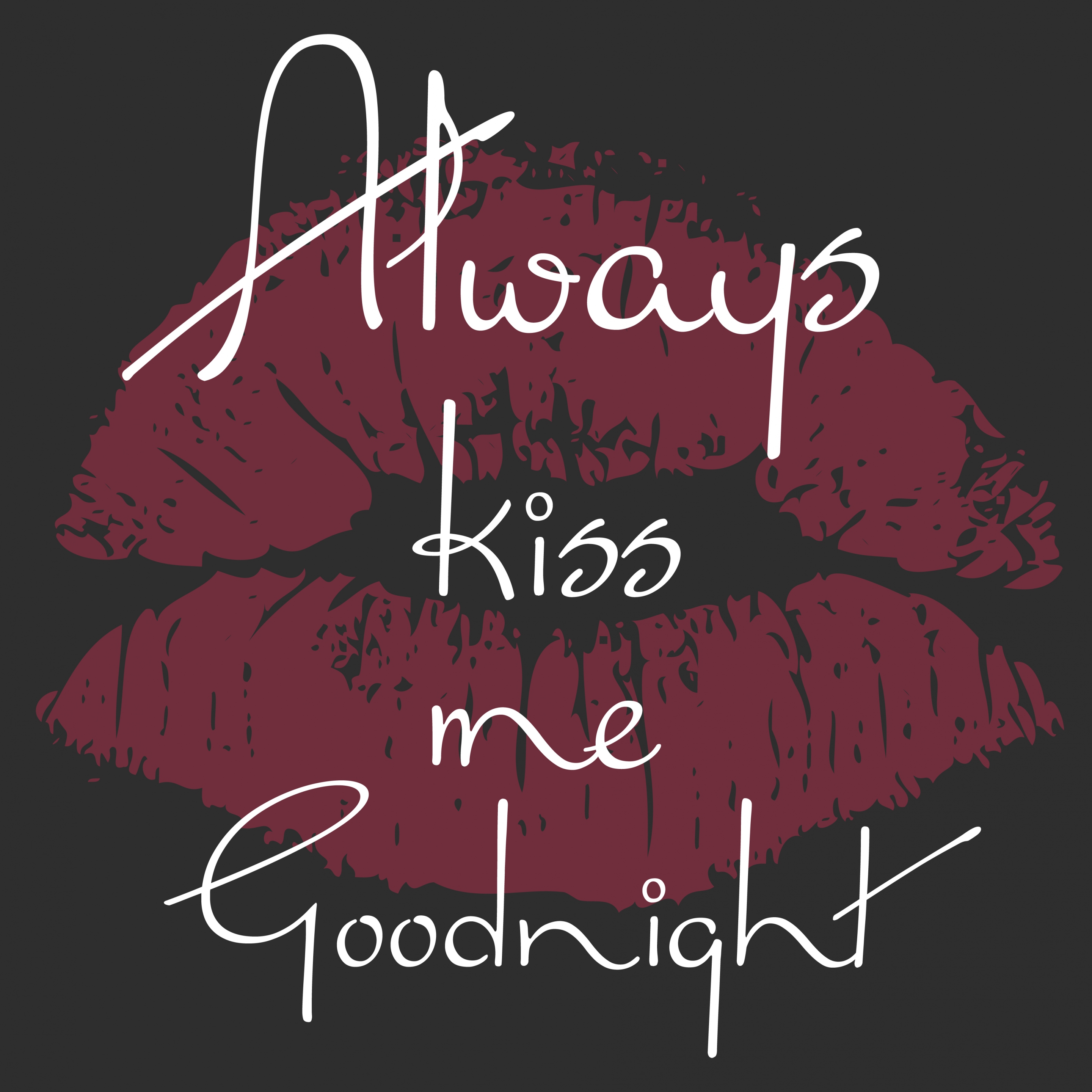 romance banner lips texts decor grunge dark design