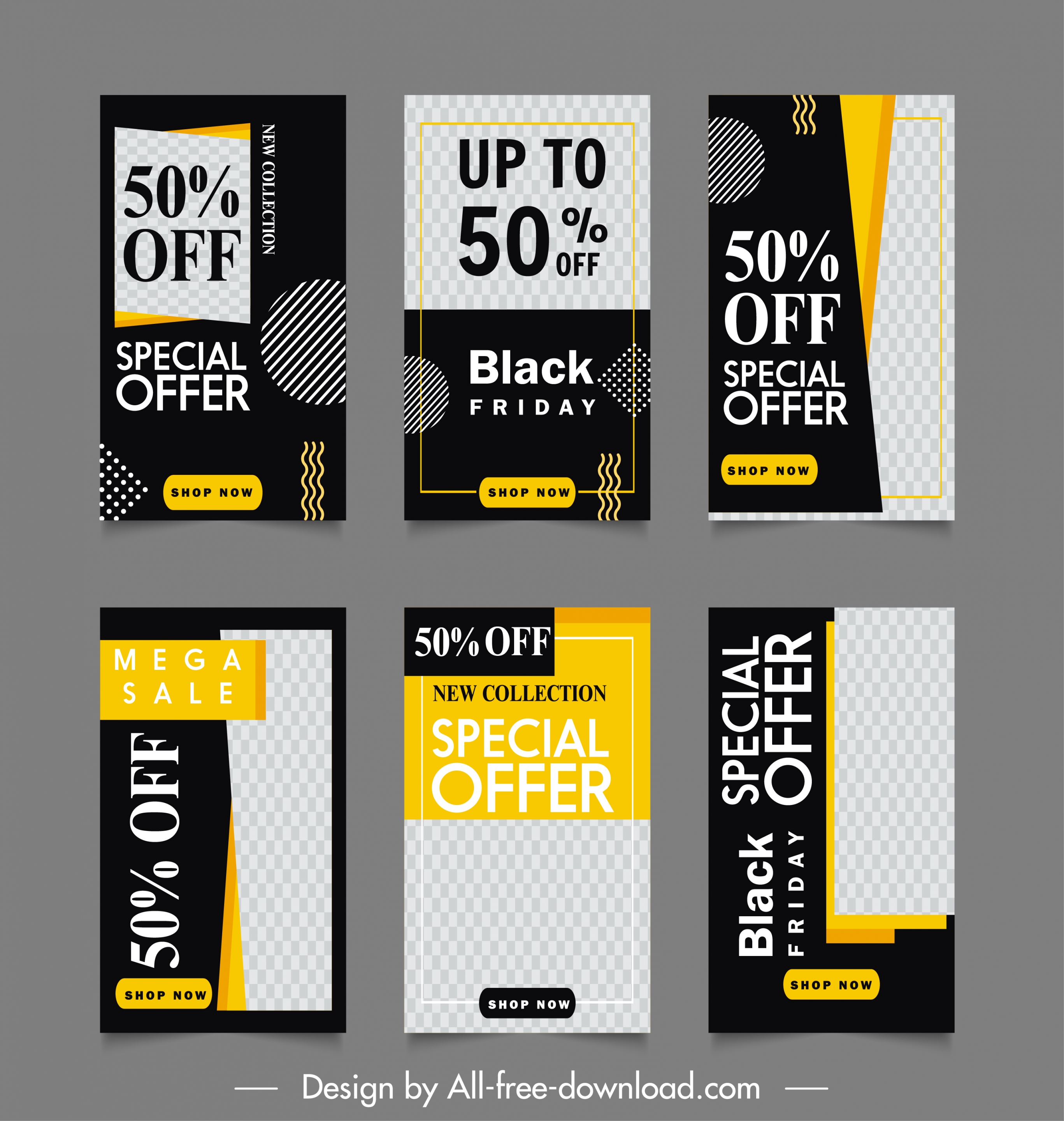 sale banner templates elegant contrast checkered decor