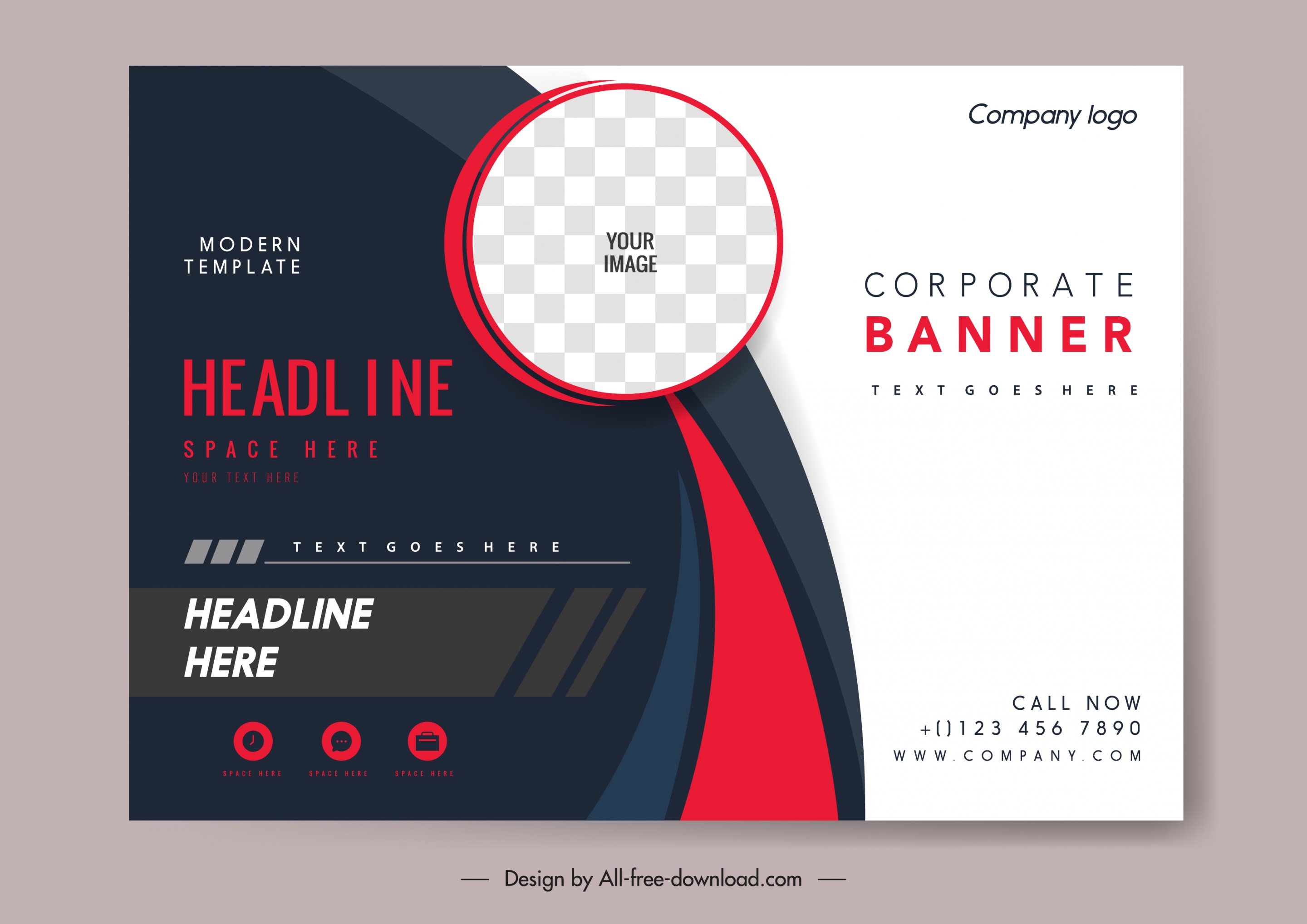 business card template modern contrast design checkered circle