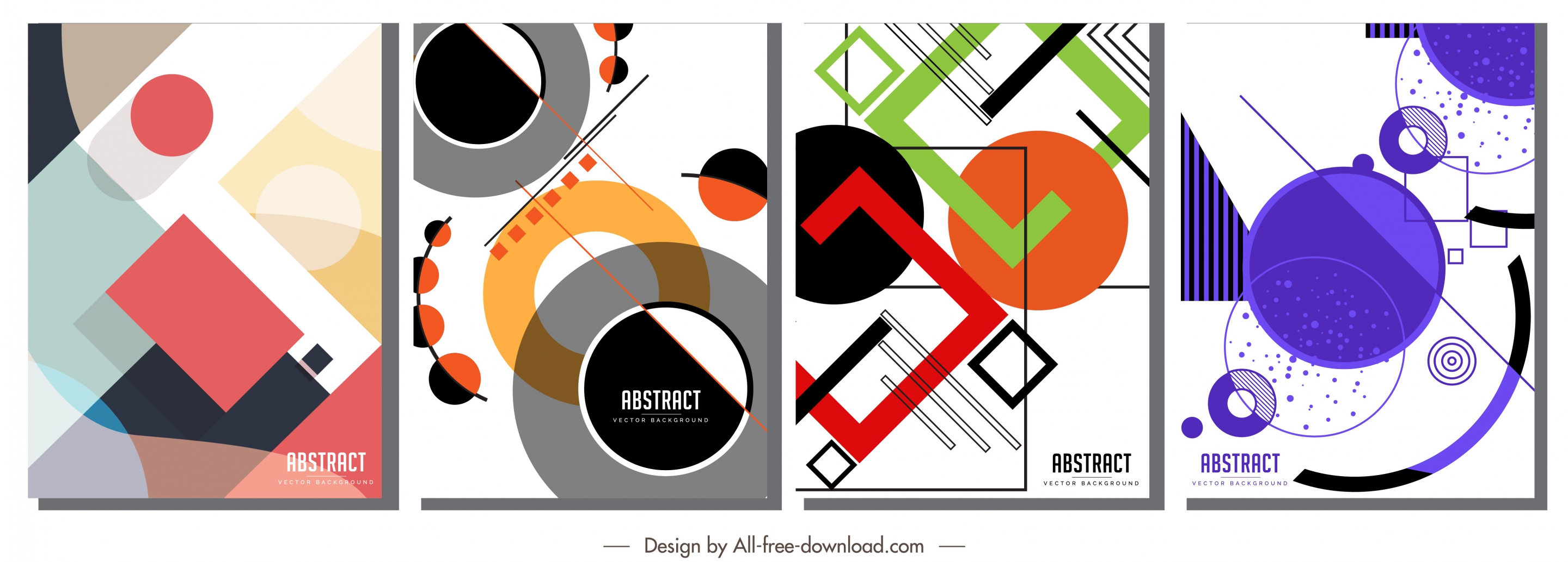 abstract geometric background templates modern colorful flat decor