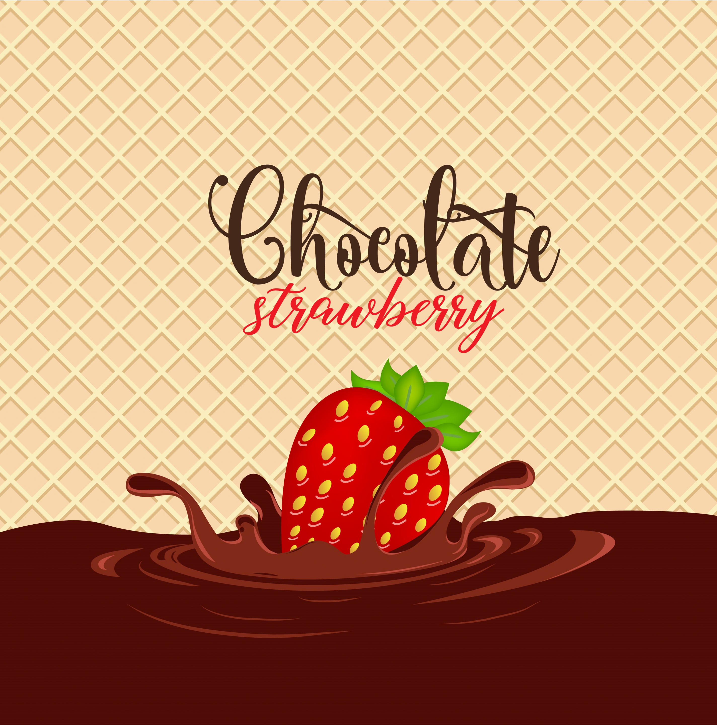 chocolate cake background dipped strawberry icon decoration