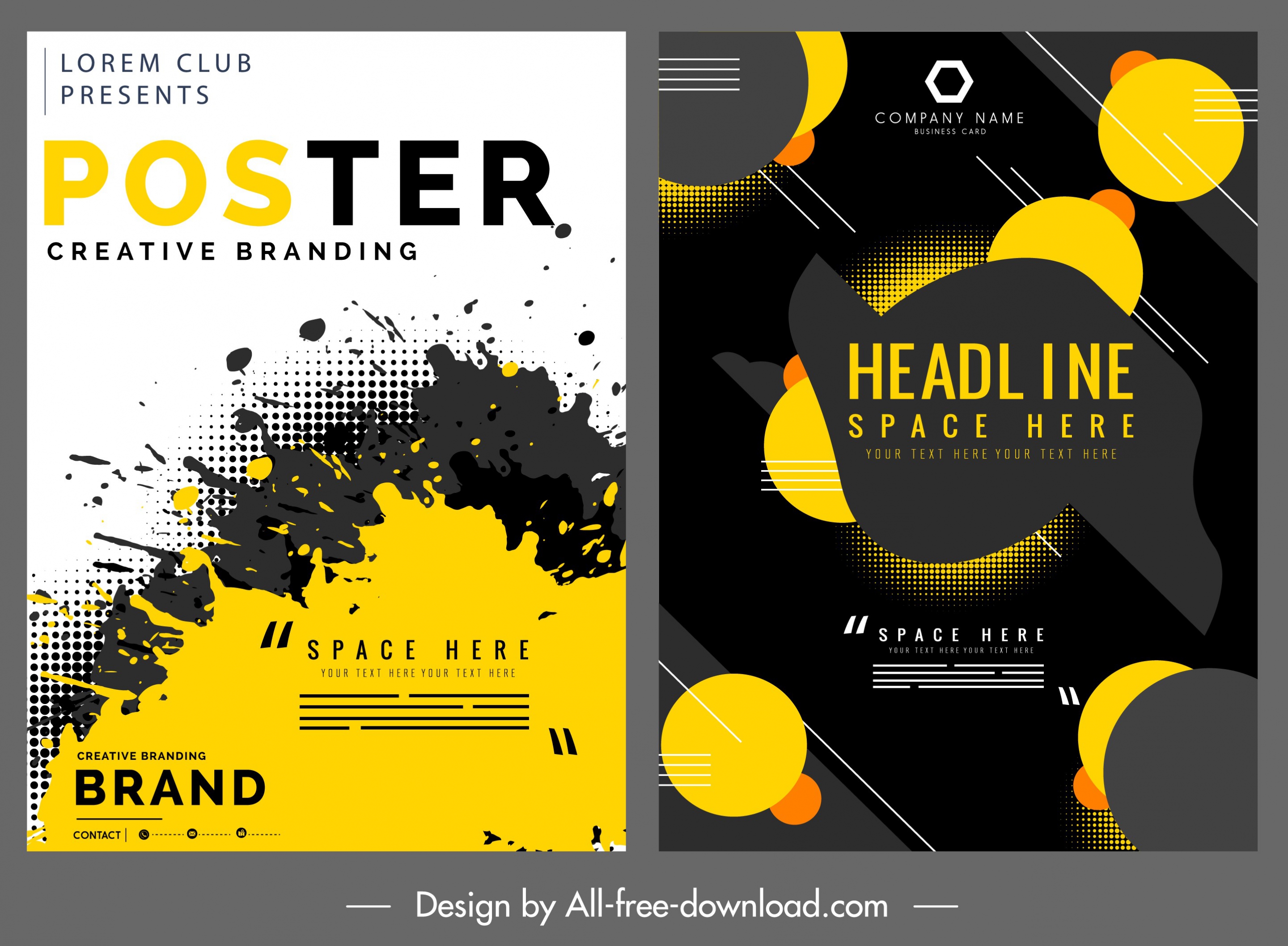 poster templates modern abstract grunge design