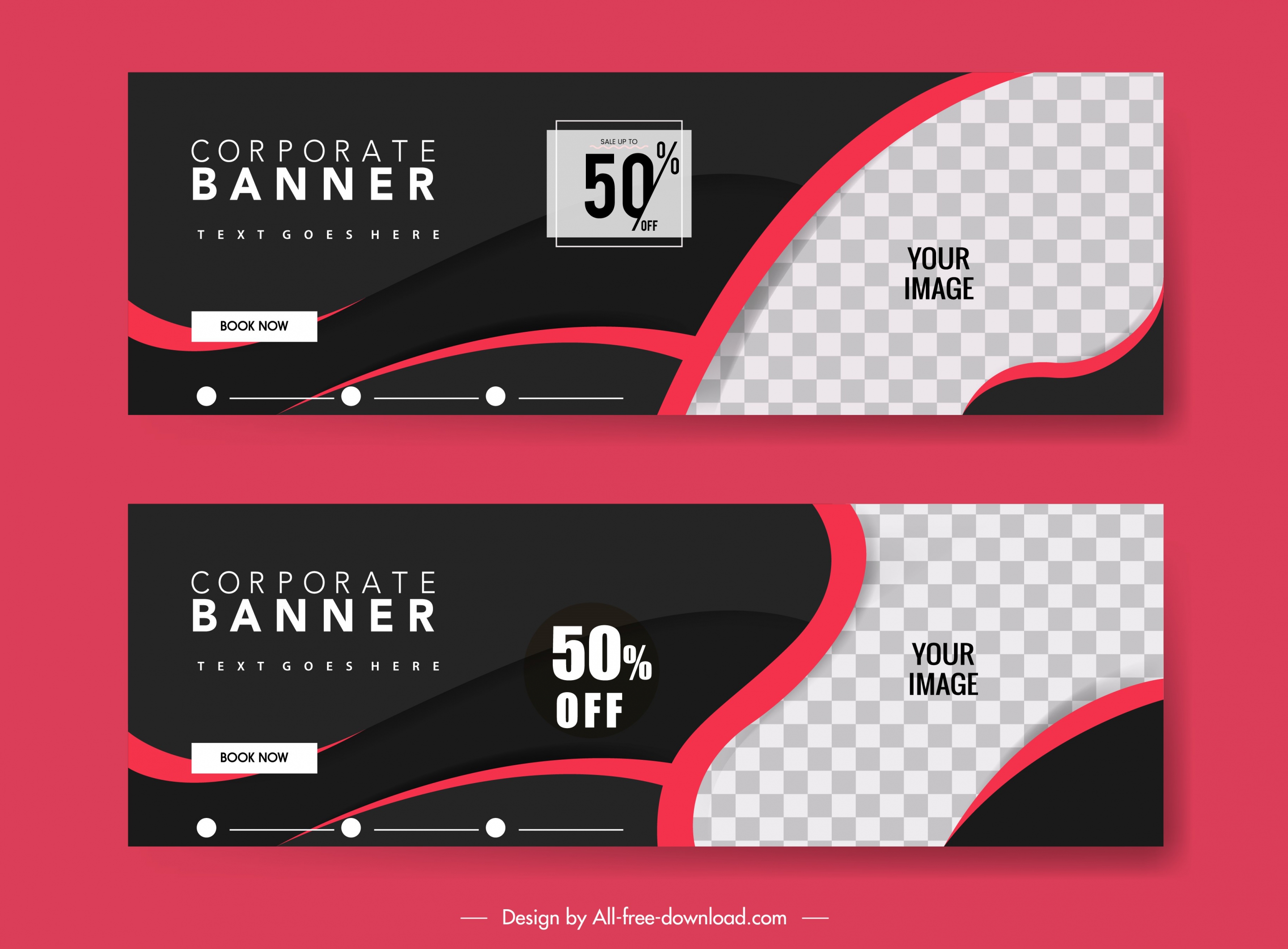 sale banner templates elegant red black checkered decor