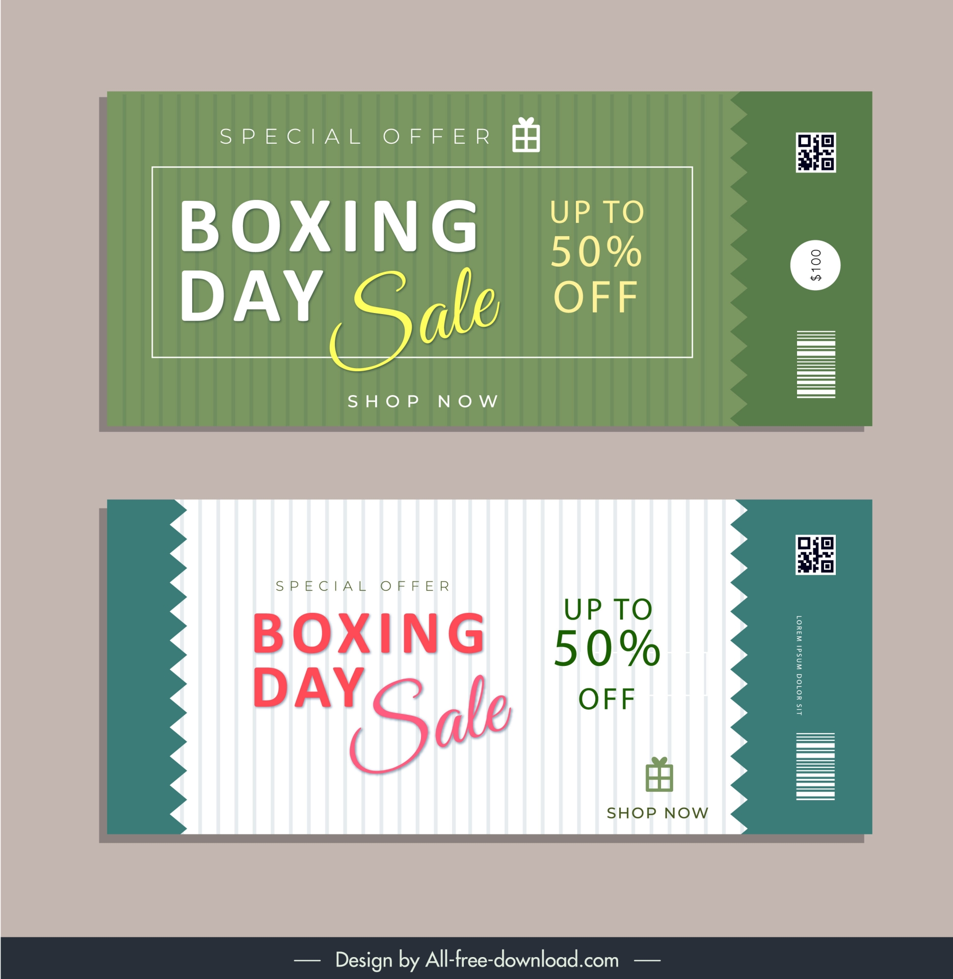 boxing day sale templates flat elegance