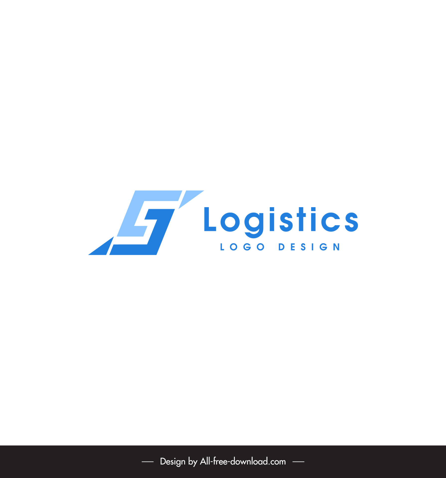 logistics logo template elegant flat geometry shape