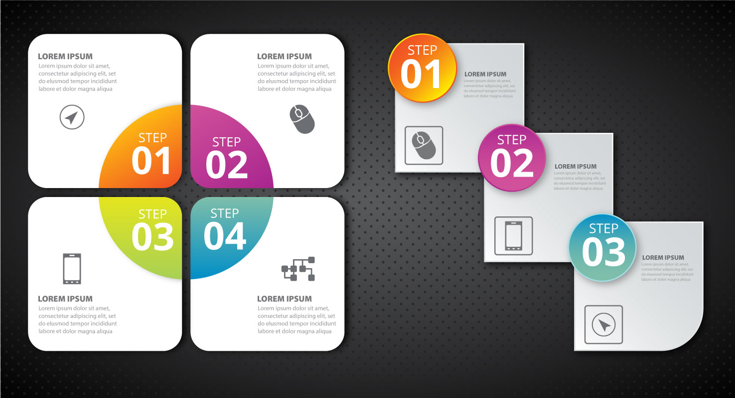 infographic design with geometric diagram